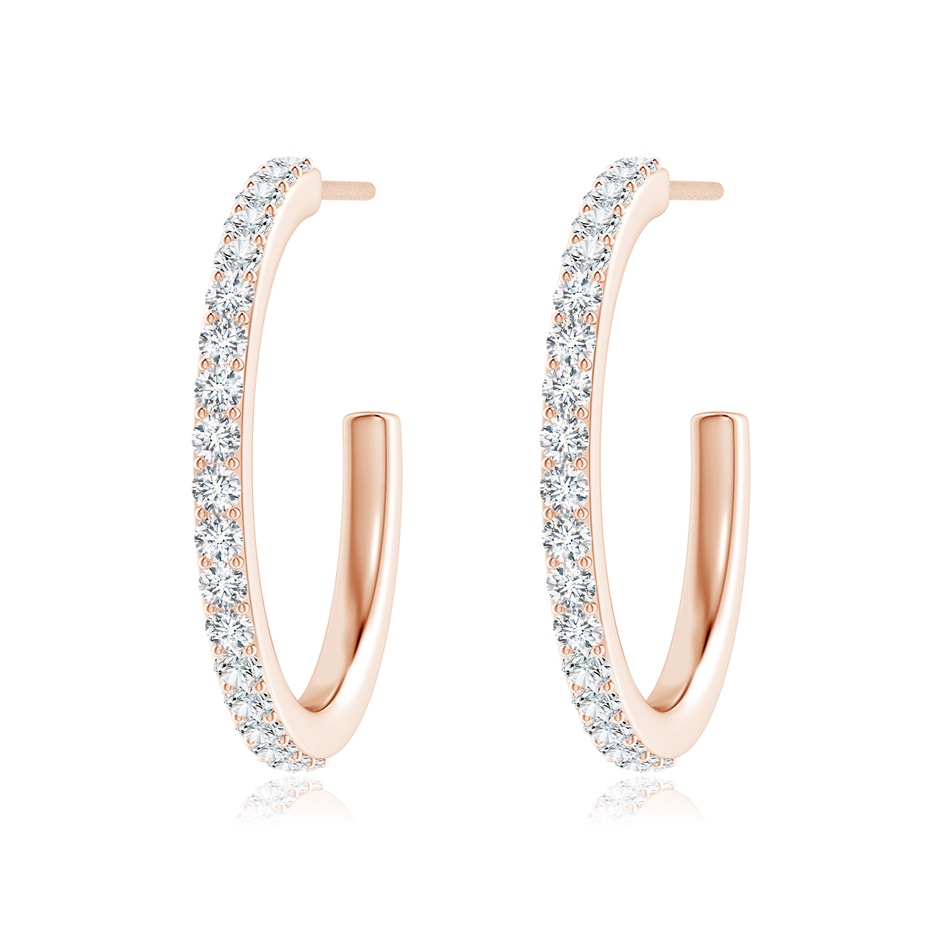1.75mm GVS2 Classic Prong-Set Diamond Hoop Earrings in Rose Gold 