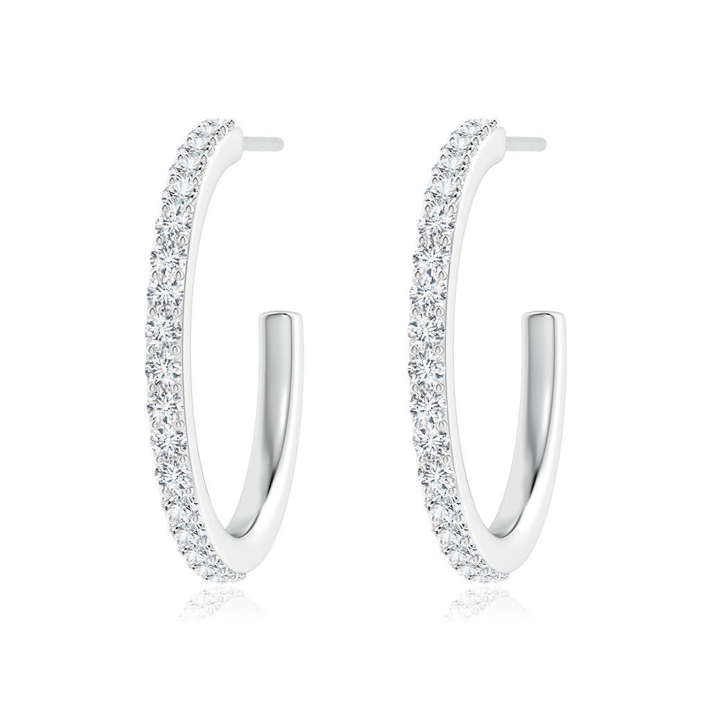 1.75mm GVS2 Classic Prong-Set Diamond Hoop Earrings in White Gold
