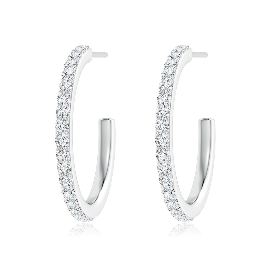 1.75mm GVS2 Classic Prong-Set Diamond Hoop Earrings in White Gold 
