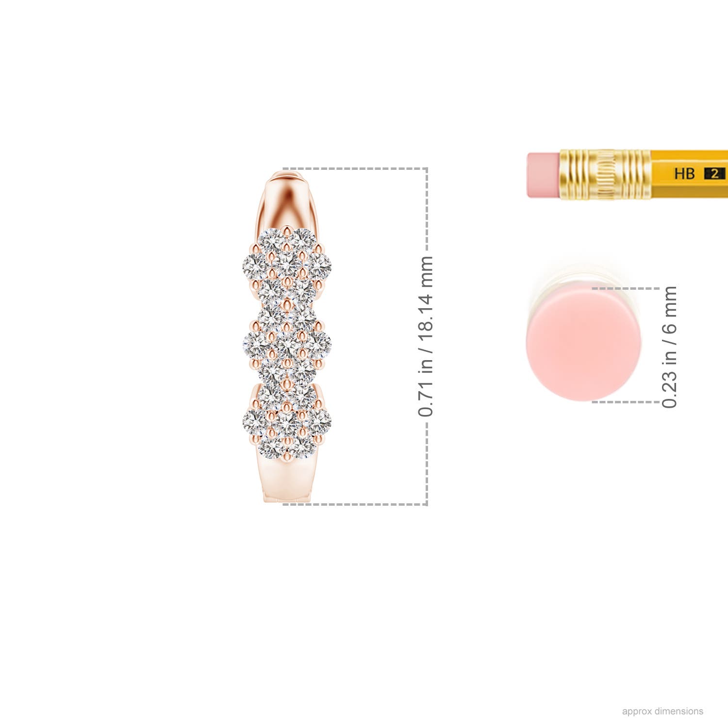 I-J, I1-I2 / 0.52 CT / 14 KT Rose Gold