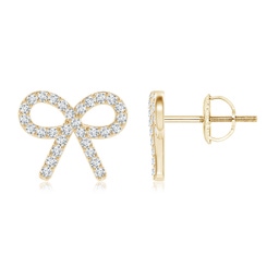 Fashion Studs Yellow Gold Diamond Earrings