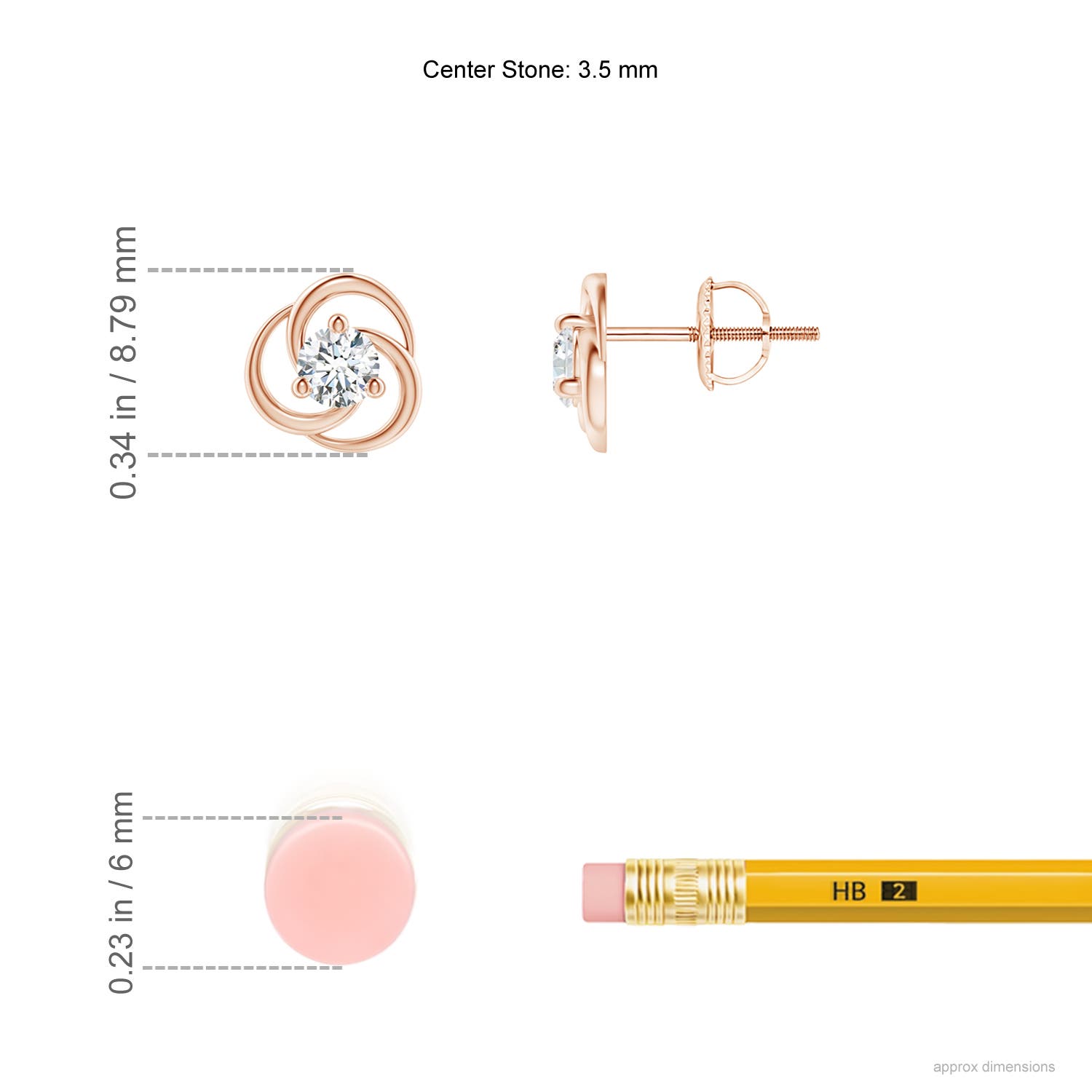 F-G, VS / 0.32 CT / 14 KT Rose Gold