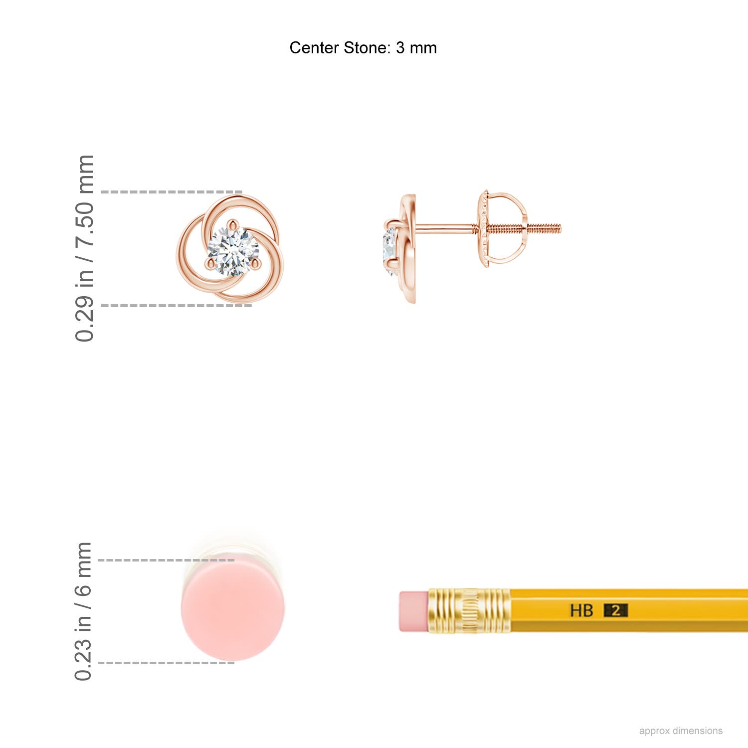 G, VS2 / 0.21 CT / 14 KT Rose Gold