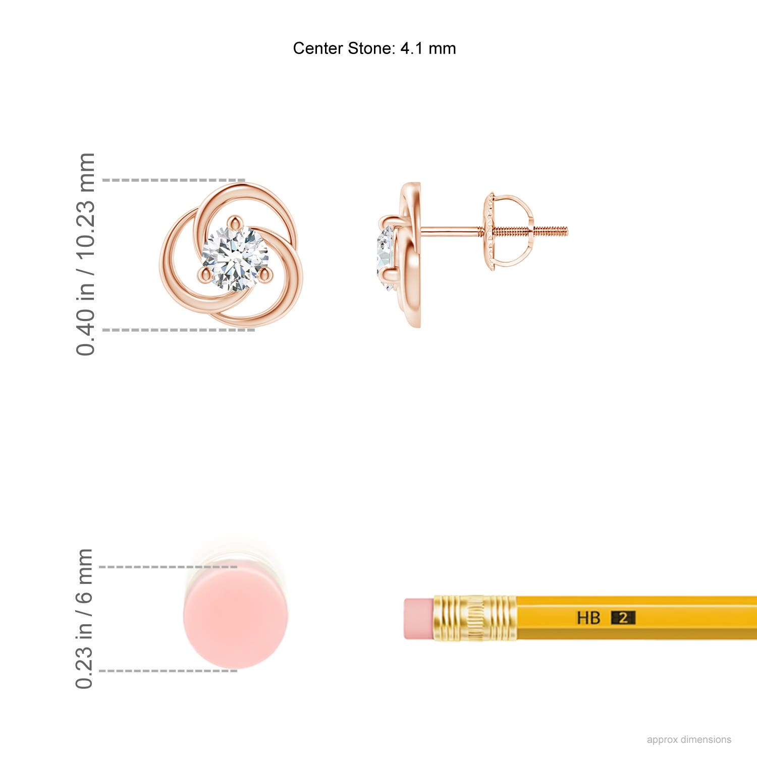 F-G, VS / 0.5 CT / 14 KT Rose Gold