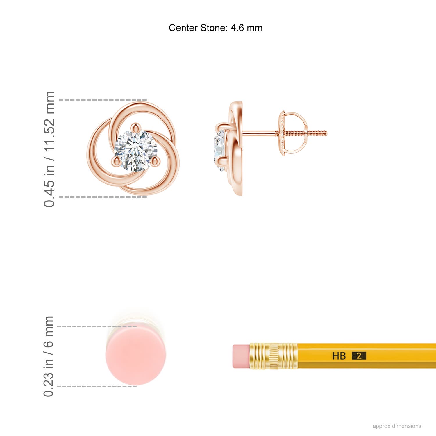 F-G, VS / 0.76 CT / 14 KT Rose Gold