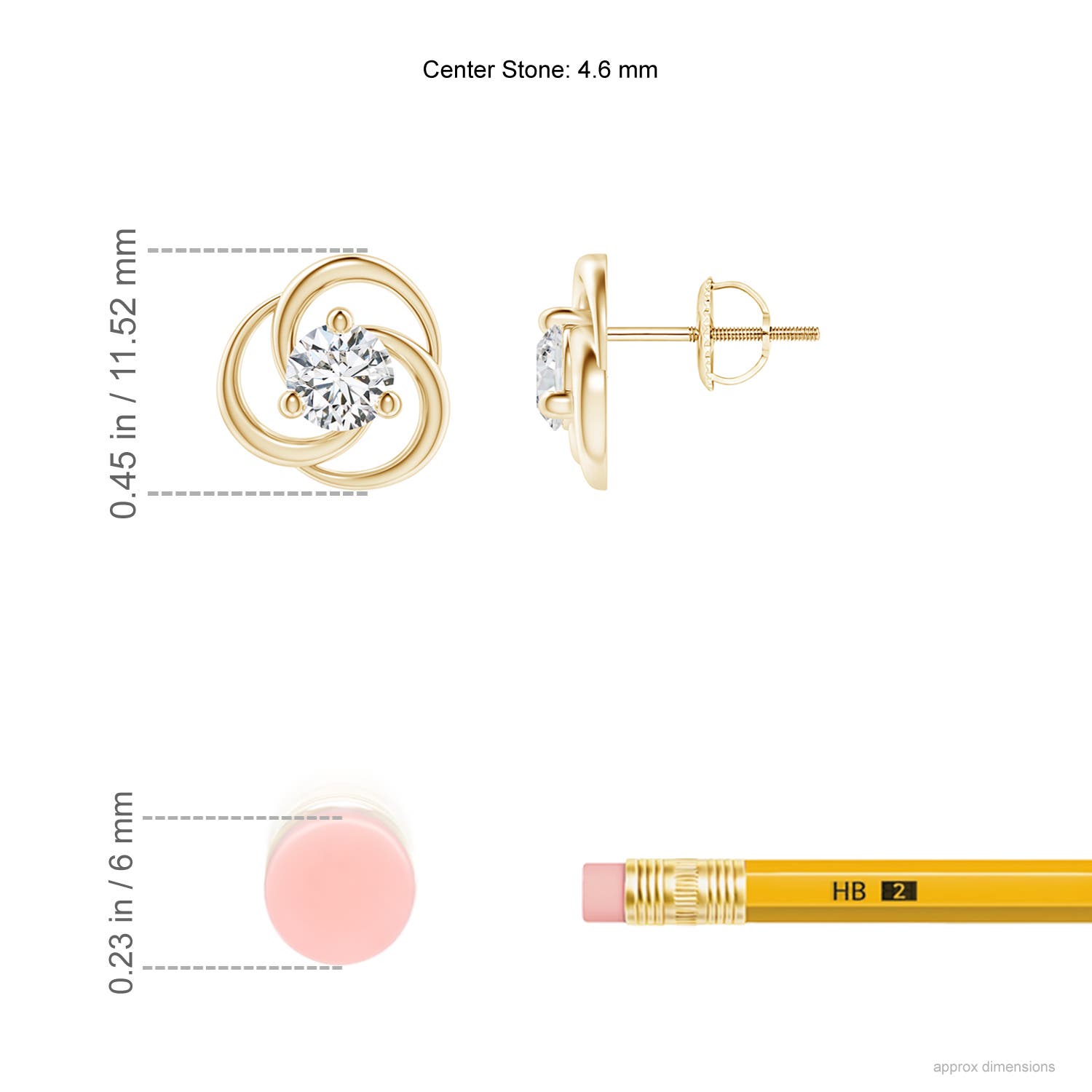 H, SI2 / 0.76 CT / 14 KT Yellow Gold