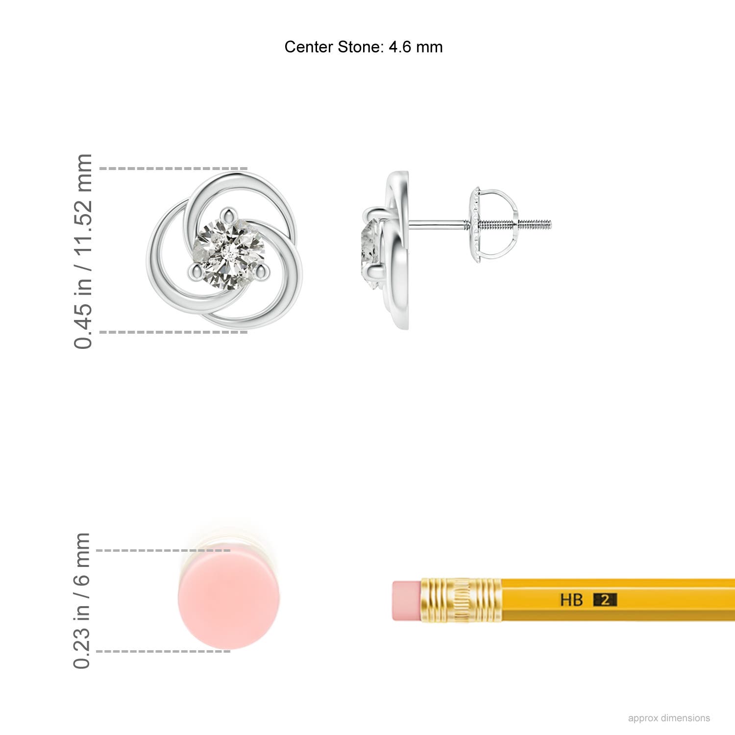 K, I3 / 0.76 CT / 14 KT White Gold