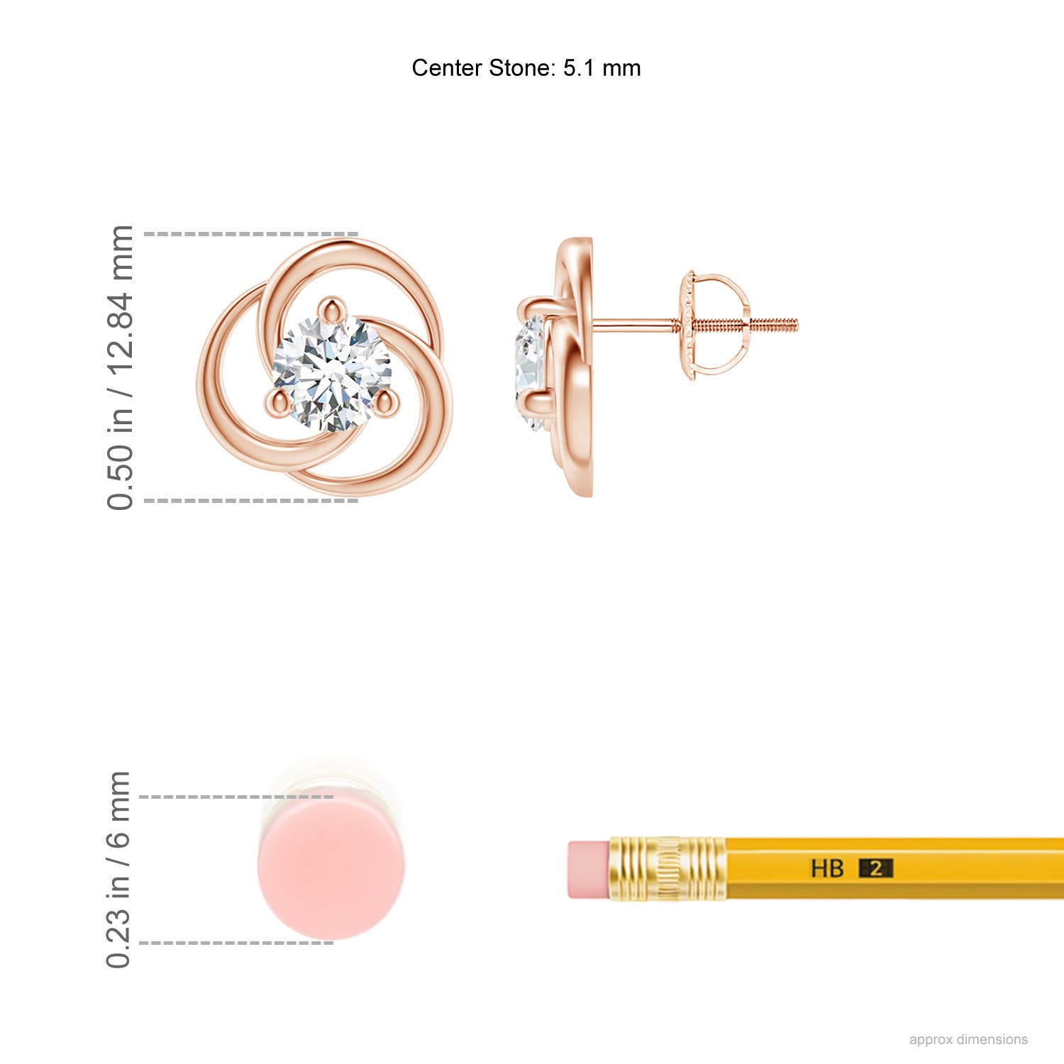 F-G, VS / 1 CT / 14 KT Rose Gold