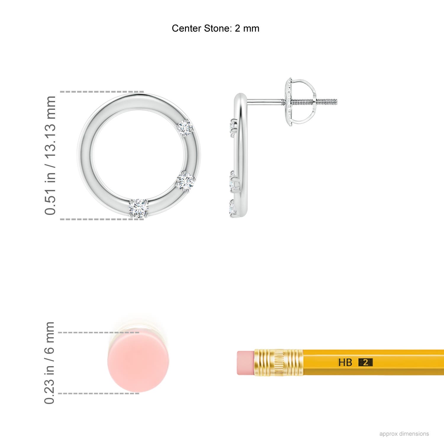 F-G, VS / 0.16 CT / 14 KT White Gold