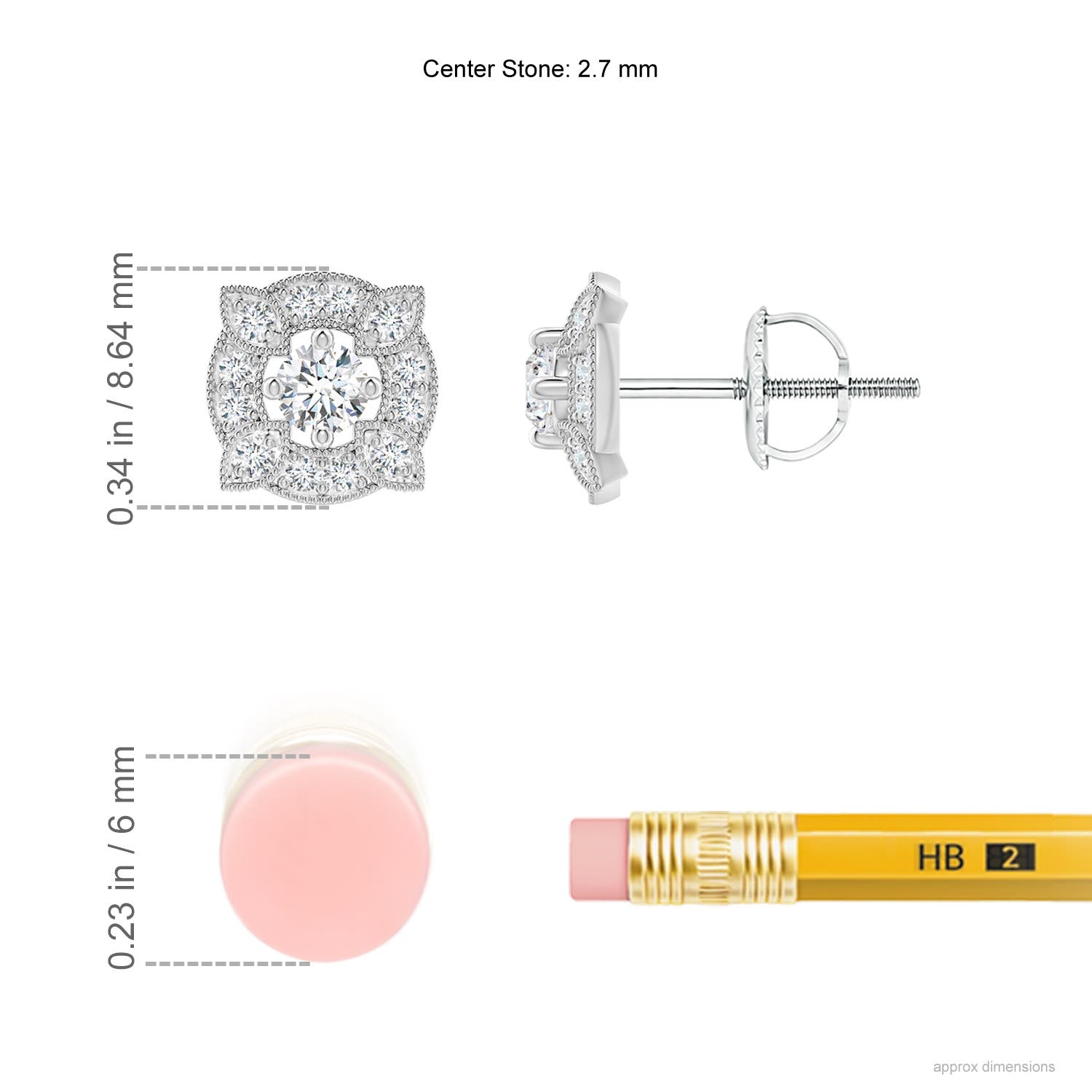 G, VS2 / 0.32 CT / 14 KT White Gold