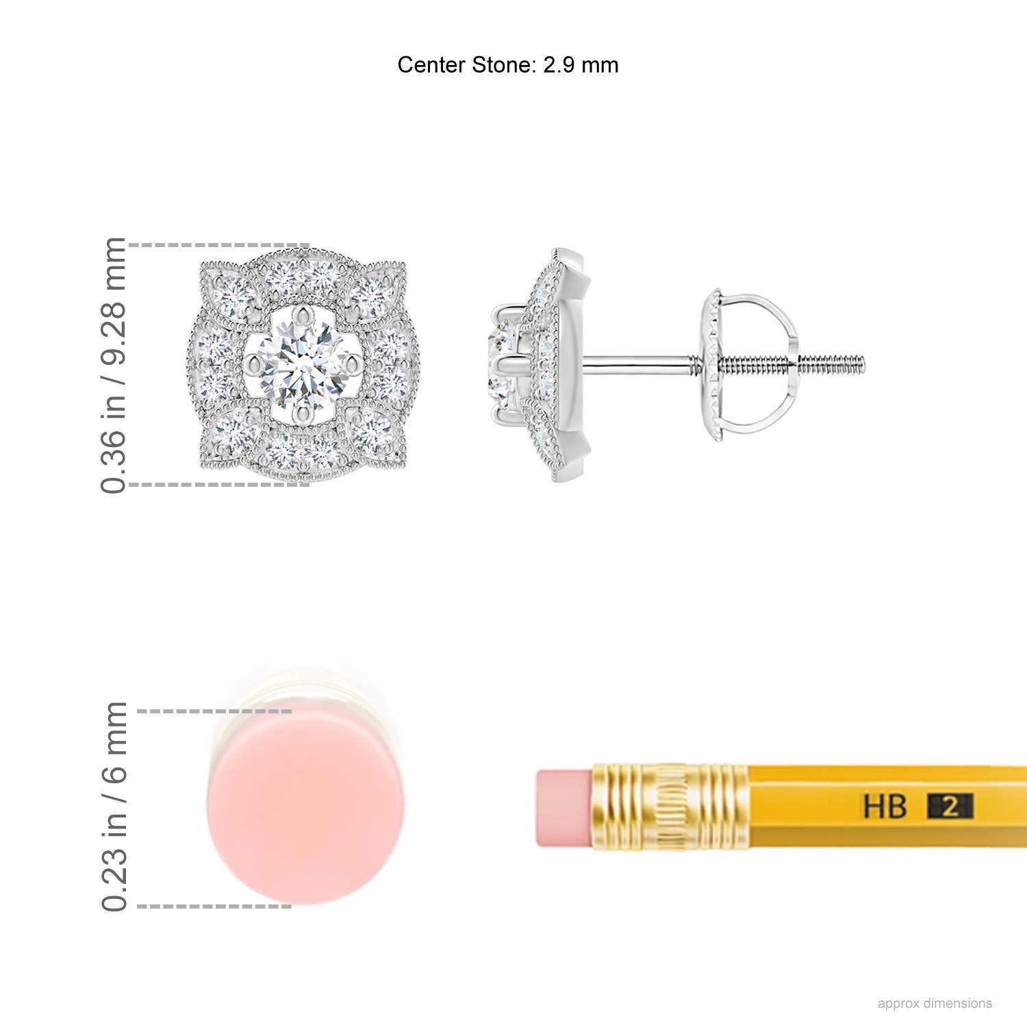 F-G, VS / 0.38 CT / 14 KT White Gold