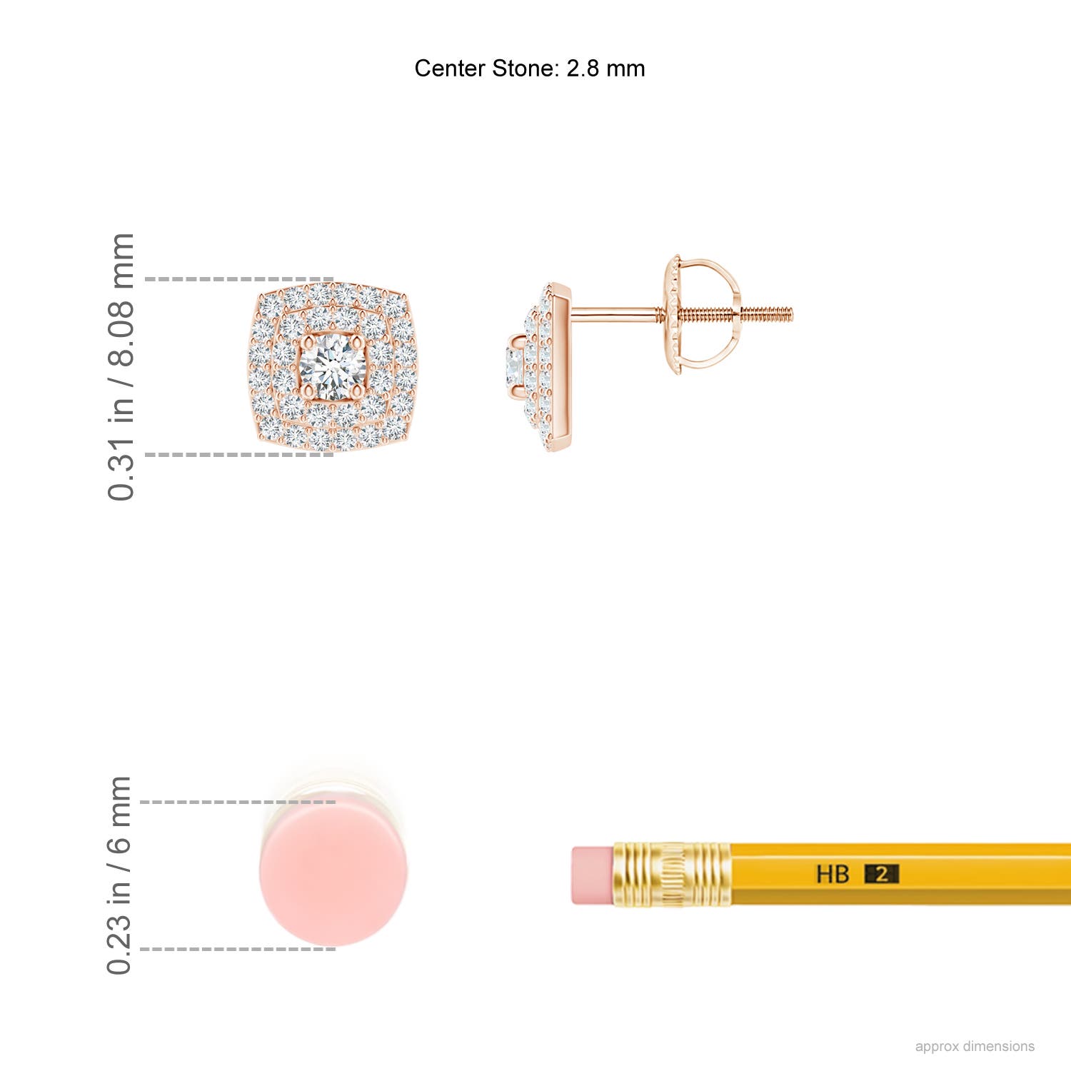 G, VS2 / 0.52 CT / 14 KT Rose Gold