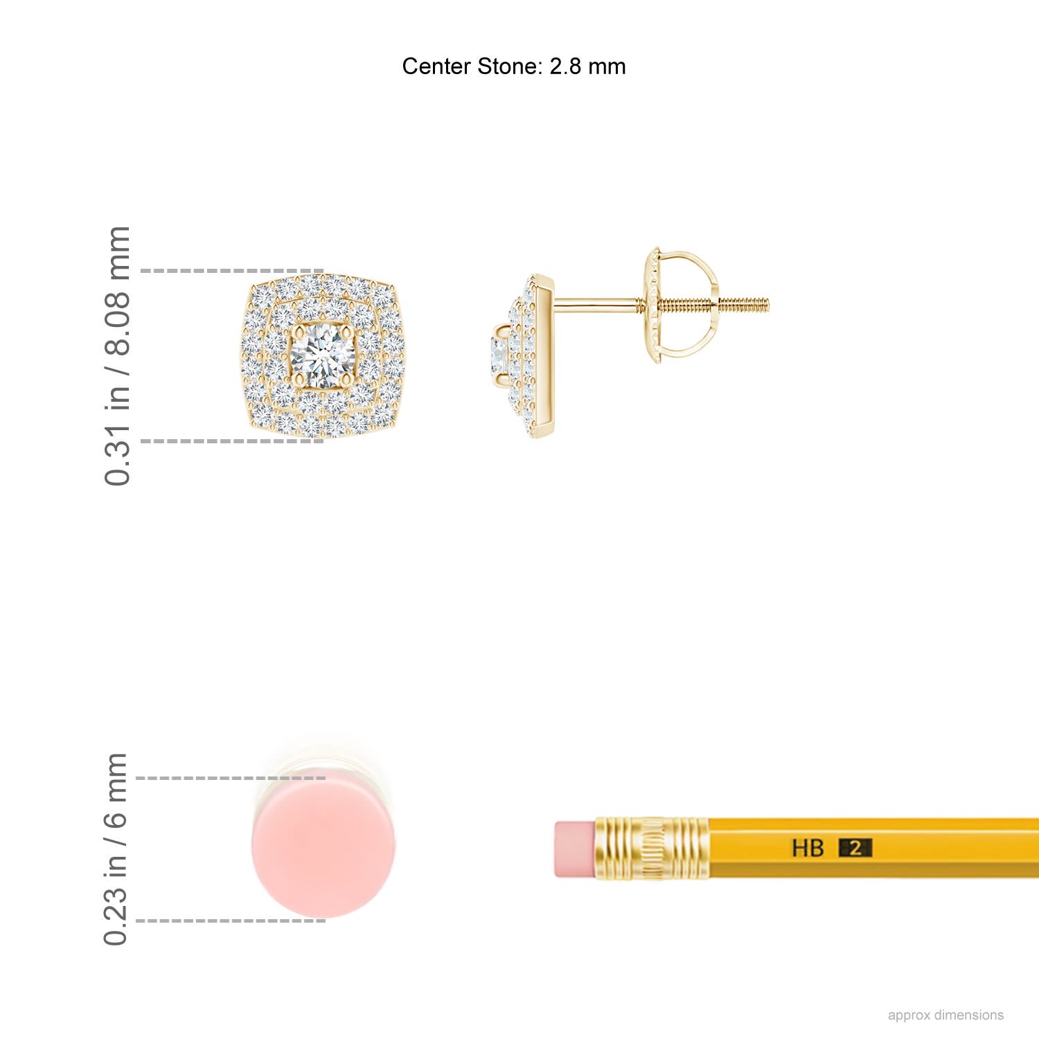 F-G, VS / 0.52 CT / 14 KT Yellow Gold