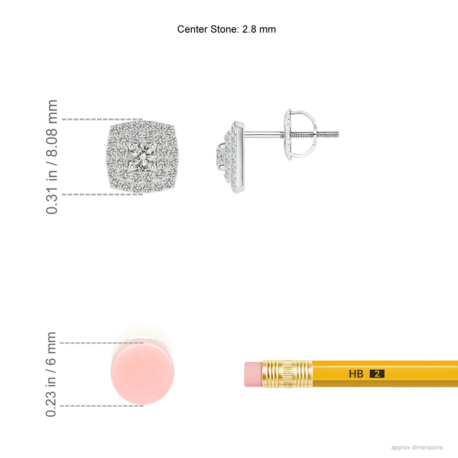 K, I3 / 0.52 CT / 14 KT White Gold