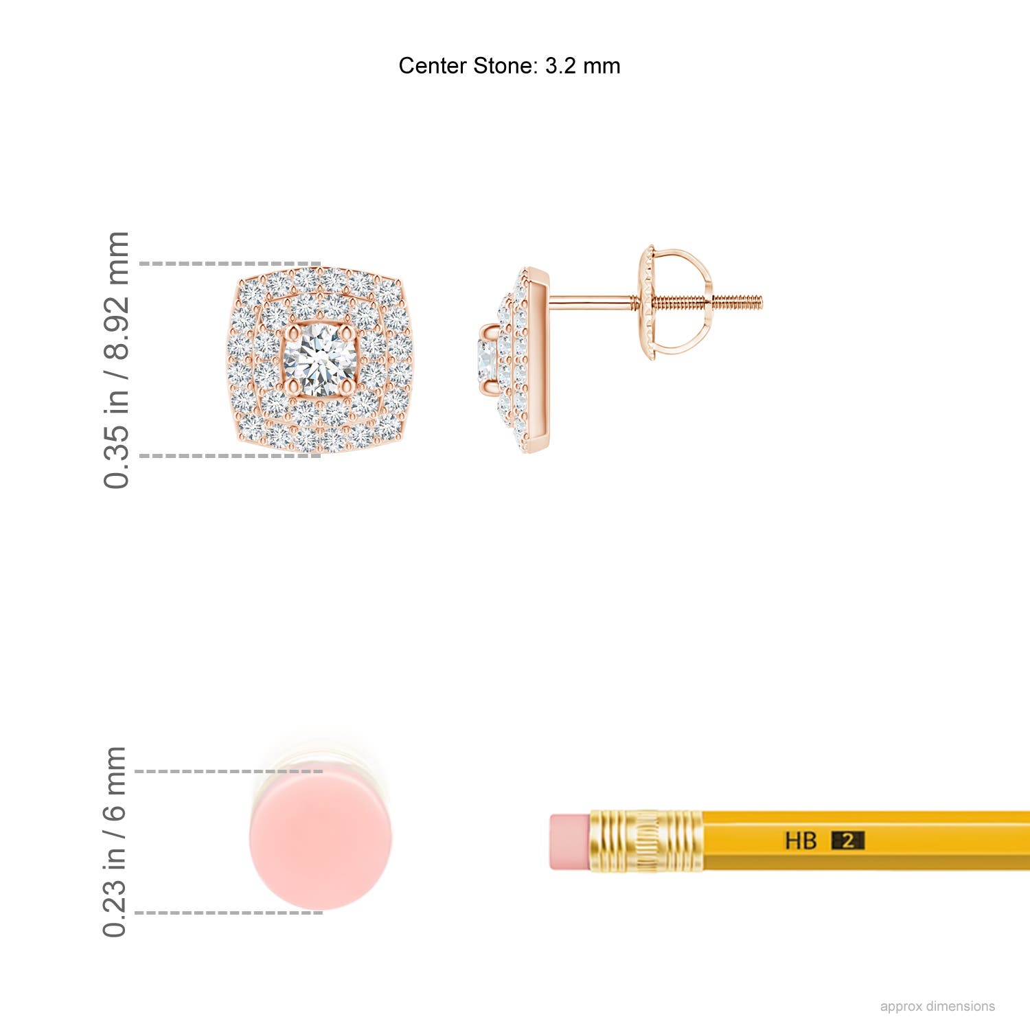 F-G, VS / 0.68 CT / 14 KT Rose Gold