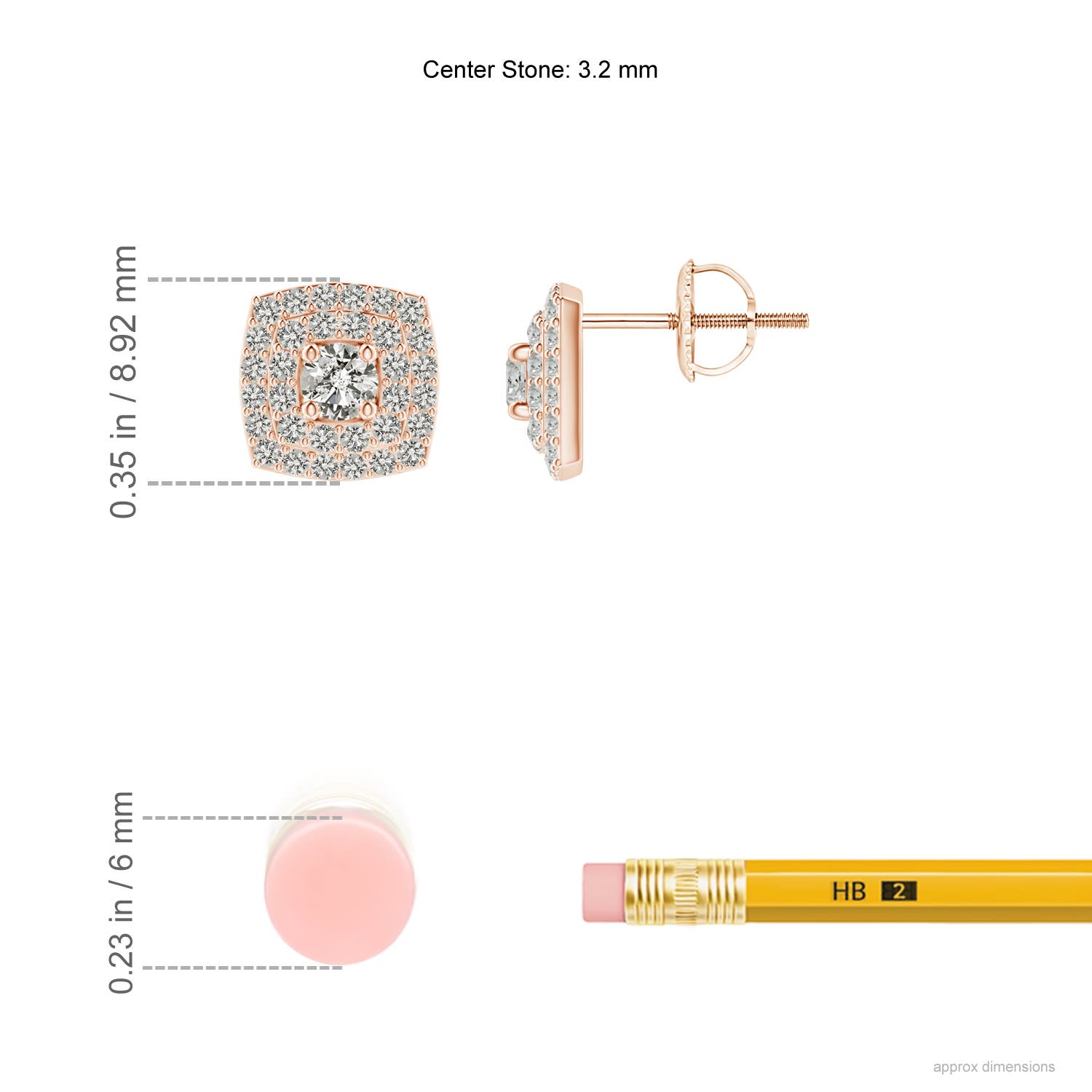 K, I3 / 0.68 CT / 14 KT Rose Gold