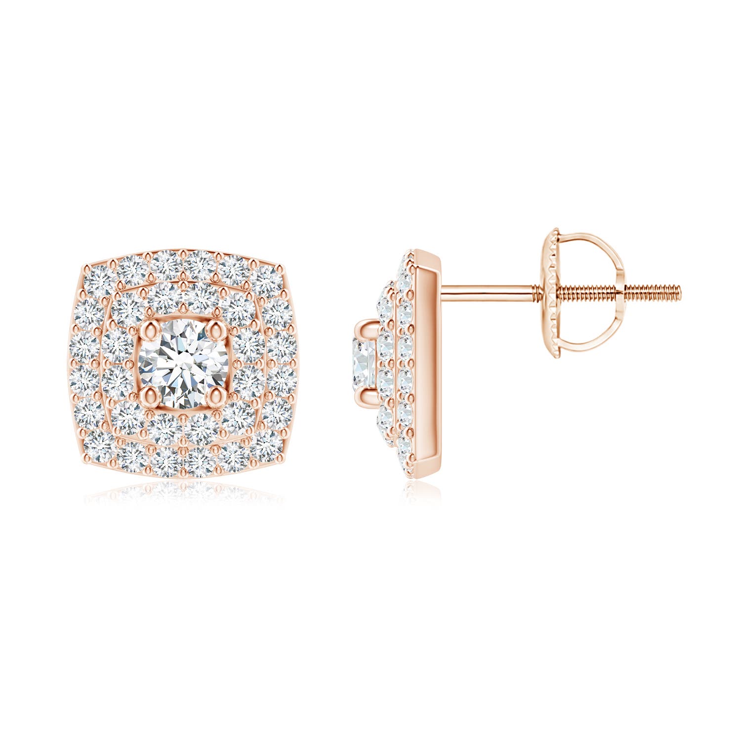 G, VS2 / 0.88 CT / 14 KT Rose Gold