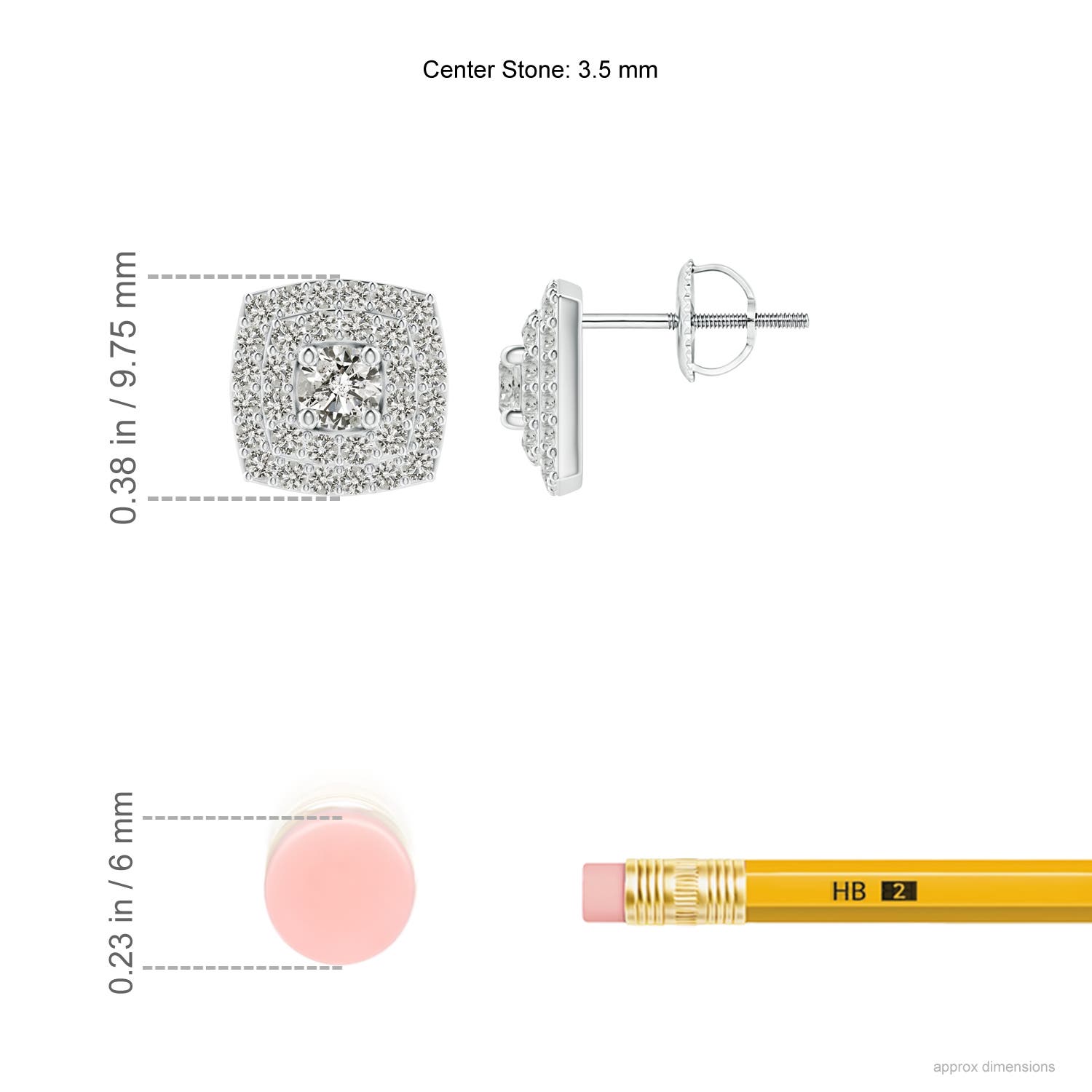 K, I3 / 0.88 CT / 14 KT White Gold