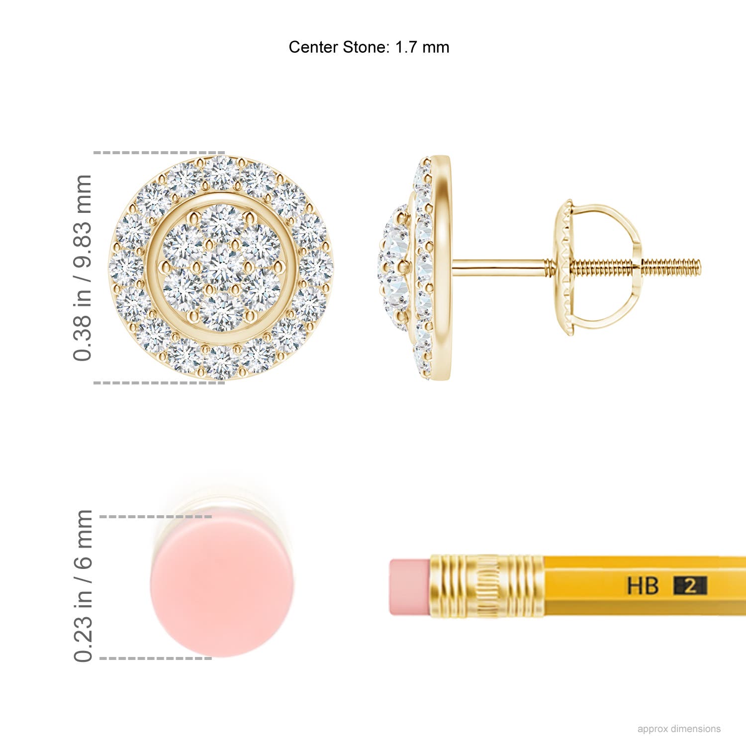 F-G, VS / 0.68 CT / 14 KT Yellow Gold