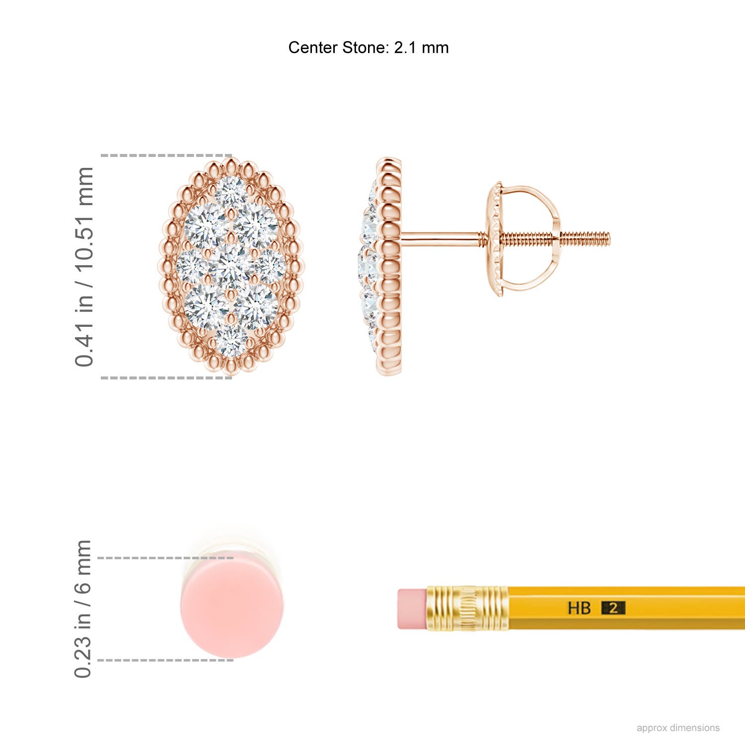 F-G, VS / 0.5 CT / 14 KT Rose Gold