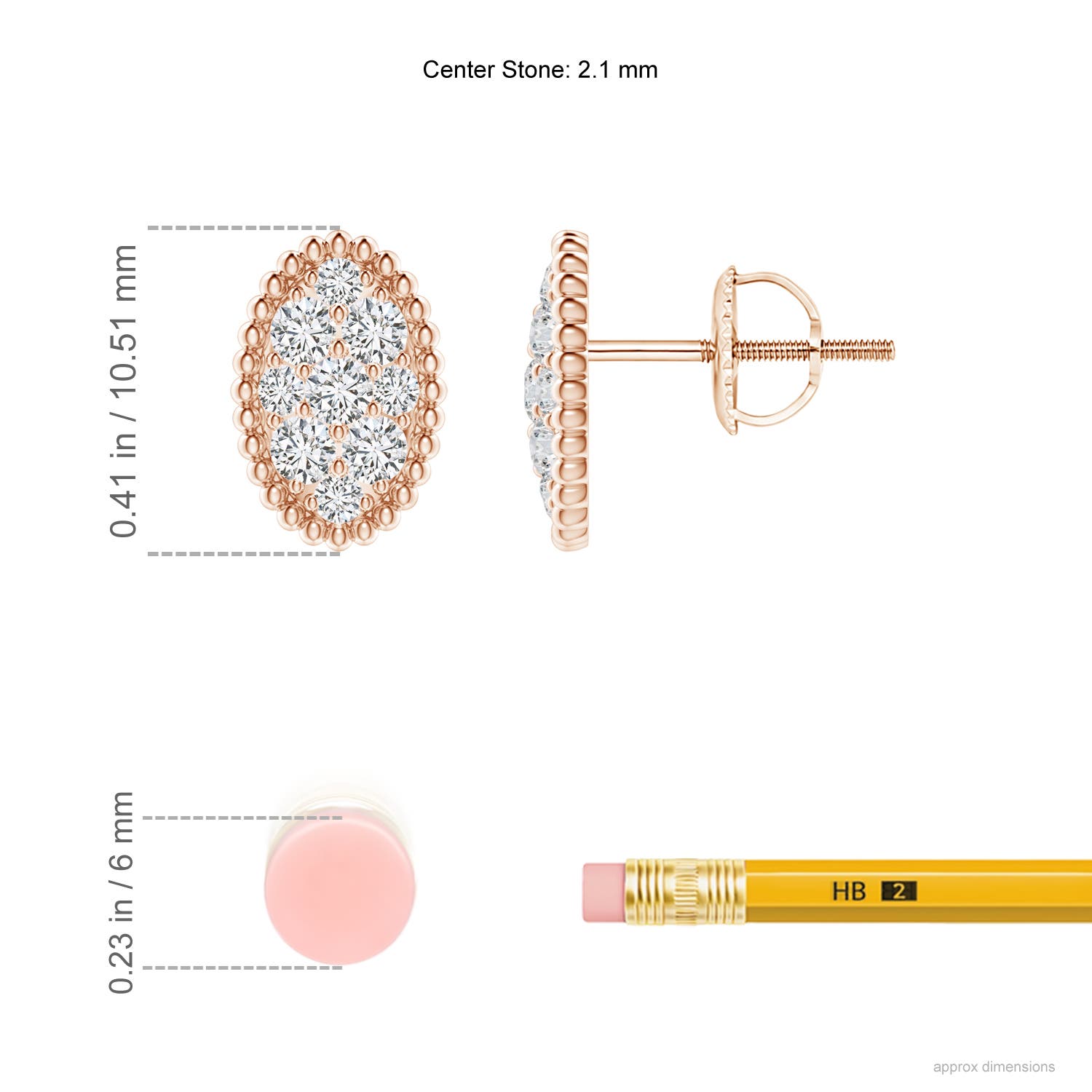 H, SI2 / 0.5 CT / 14 KT Rose Gold