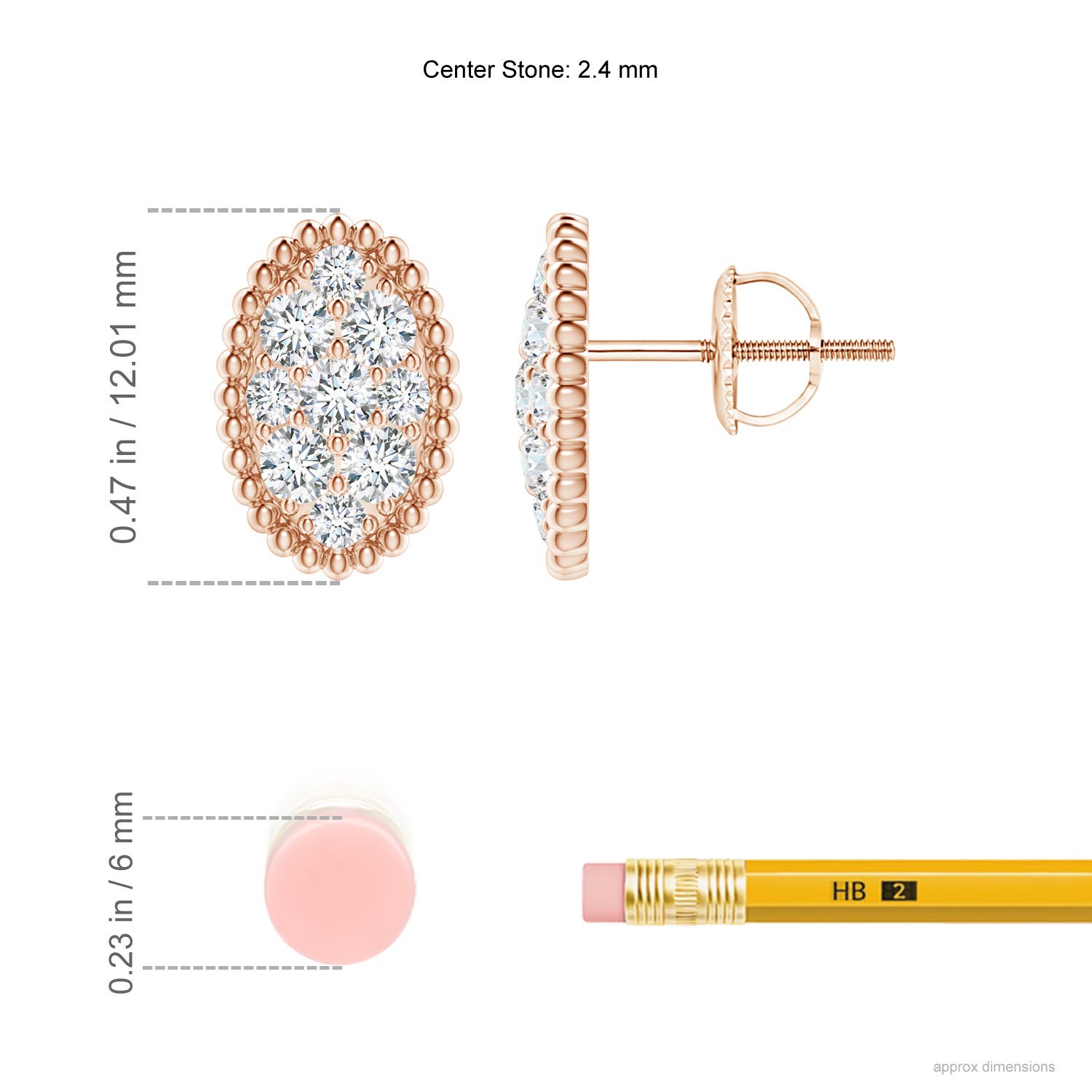 F-G, VS / 0.75 CT / 14 KT Rose Gold