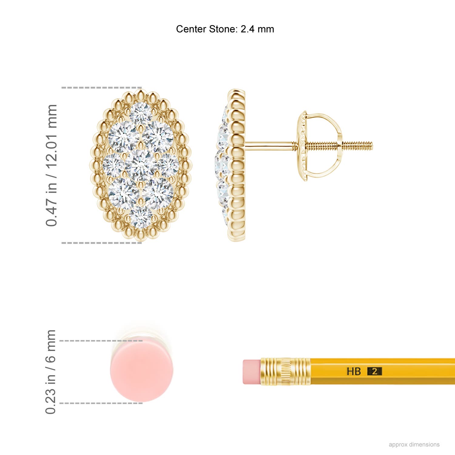 F-G, VS / 0.75 CT / 14 KT Yellow Gold