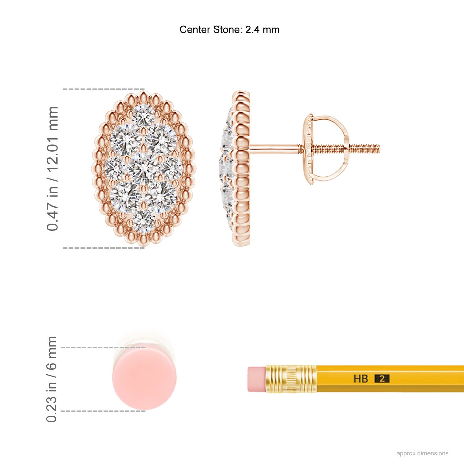 I-J, I1-I2 / 0.75 CT / 14 KT Rose Gold