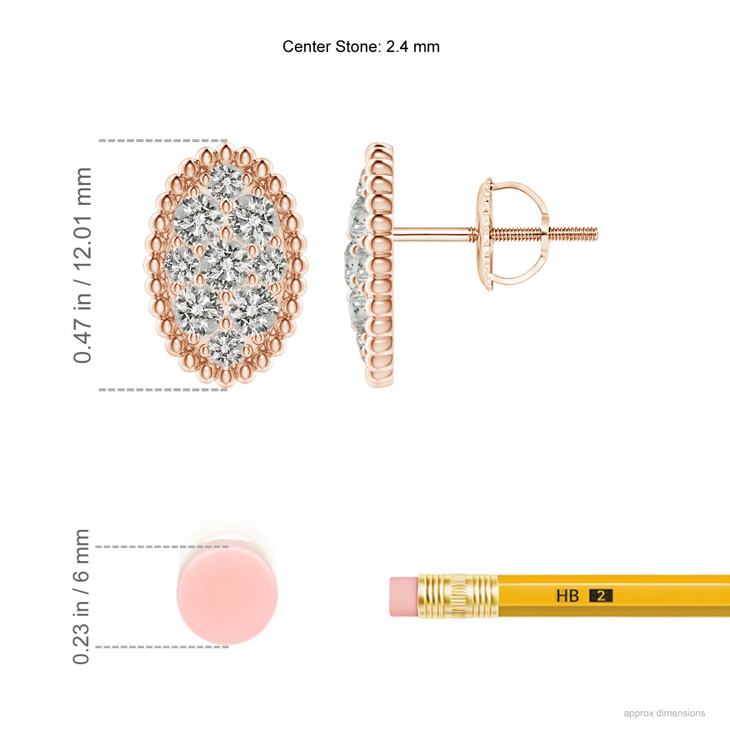 K, I3 / 0.75 CT / 14 KT Rose Gold