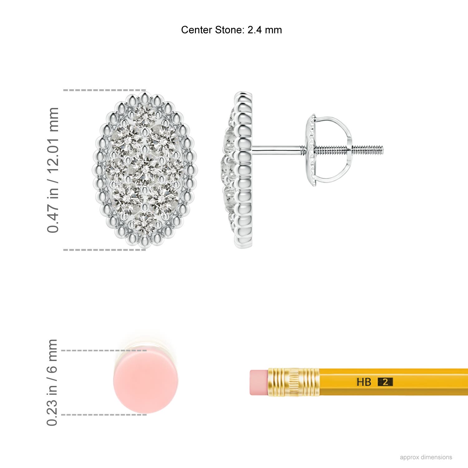 K, I3 / 0.75 CT / 14 KT White Gold