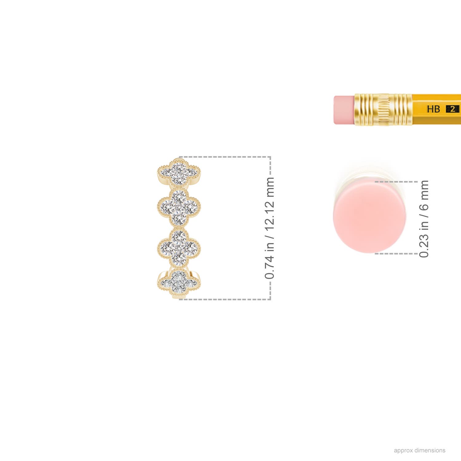 I-J, I1-I2 / 0.24 CT / 14 KT Yellow Gold