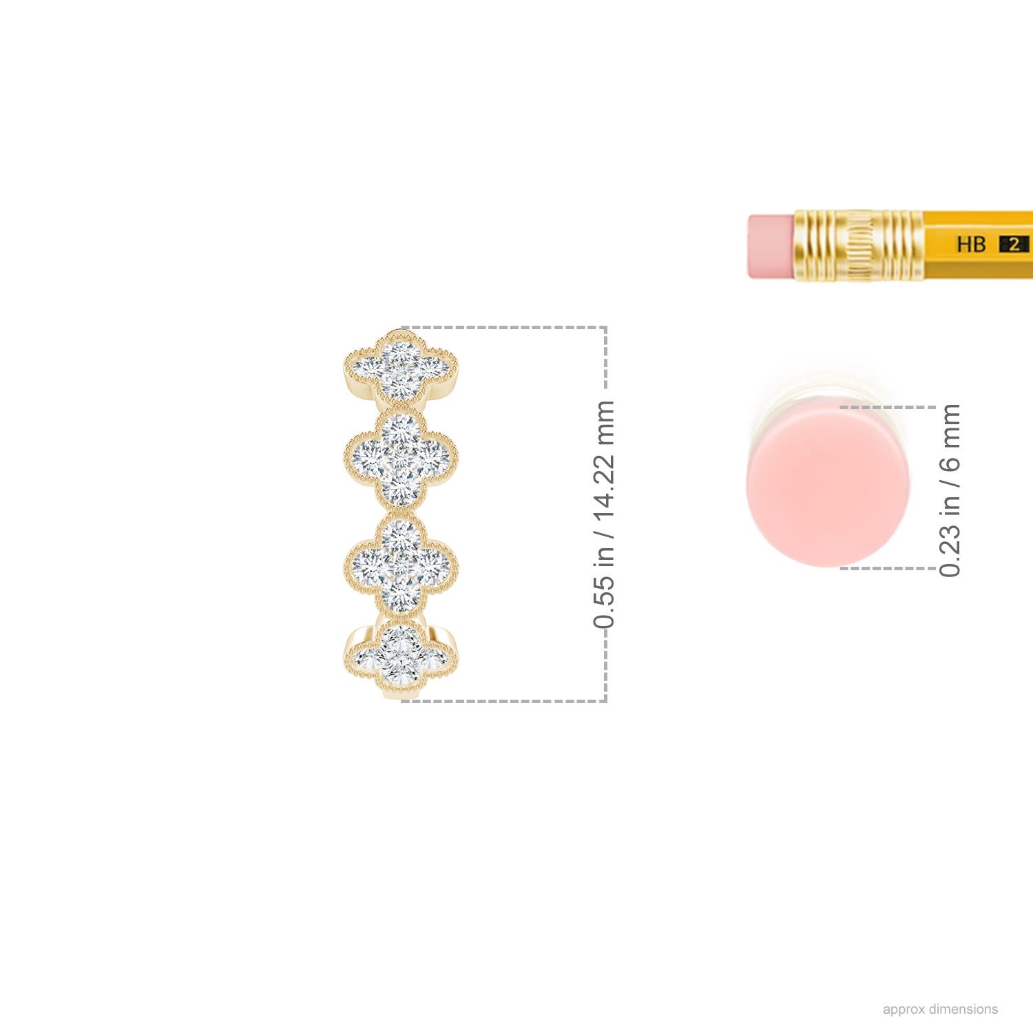 G, VS2 / 0.38 CT / 14 KT Yellow Gold