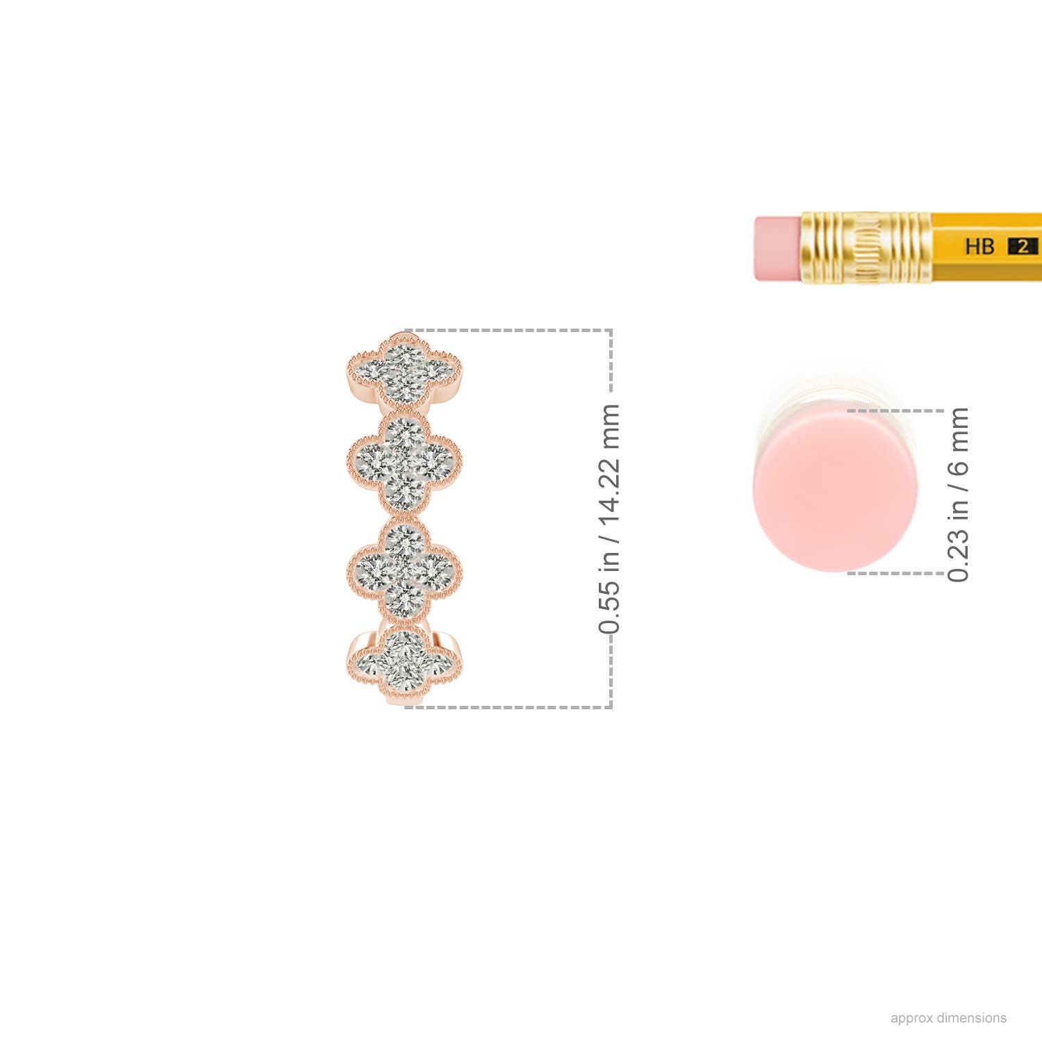 K, I3 / 0.38 CT / 14 KT Rose Gold