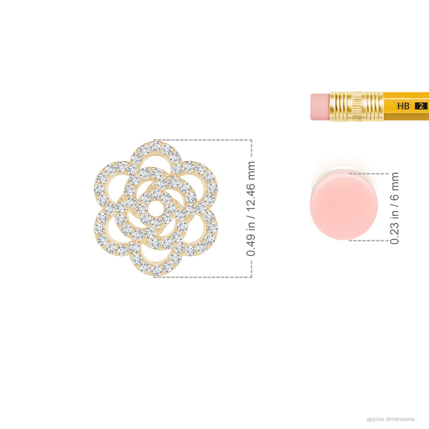 F-G, VS / 0.55 CT / 14 KT Yellow Gold