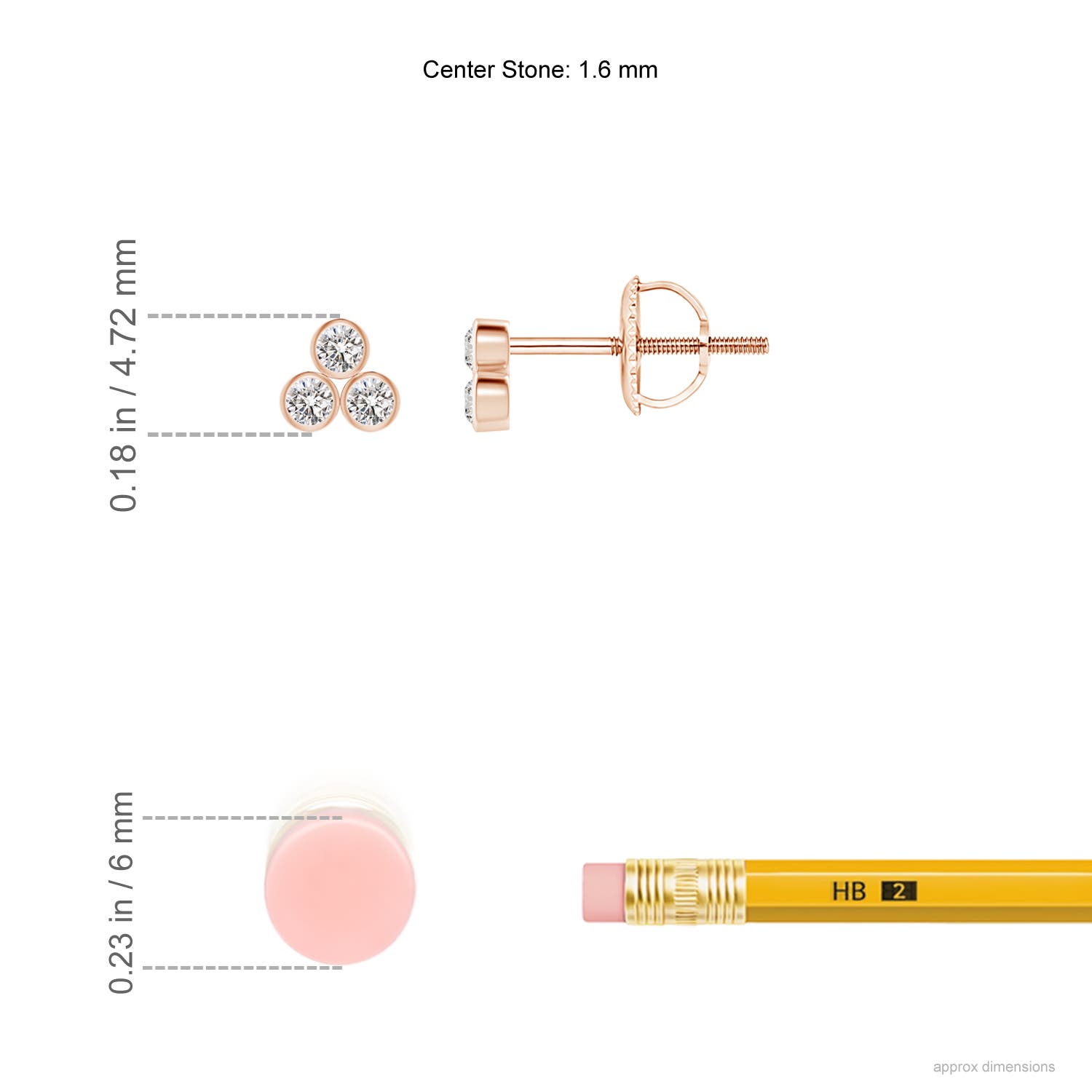 I-J, I1-I2 / 0.11 CT / 14 KT Rose Gold