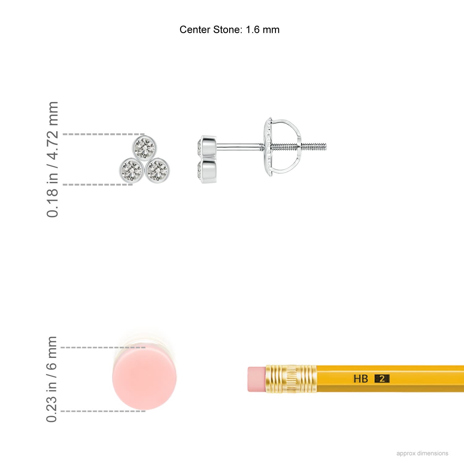 K, I3 / 0.11 CT / 14 KT White Gold