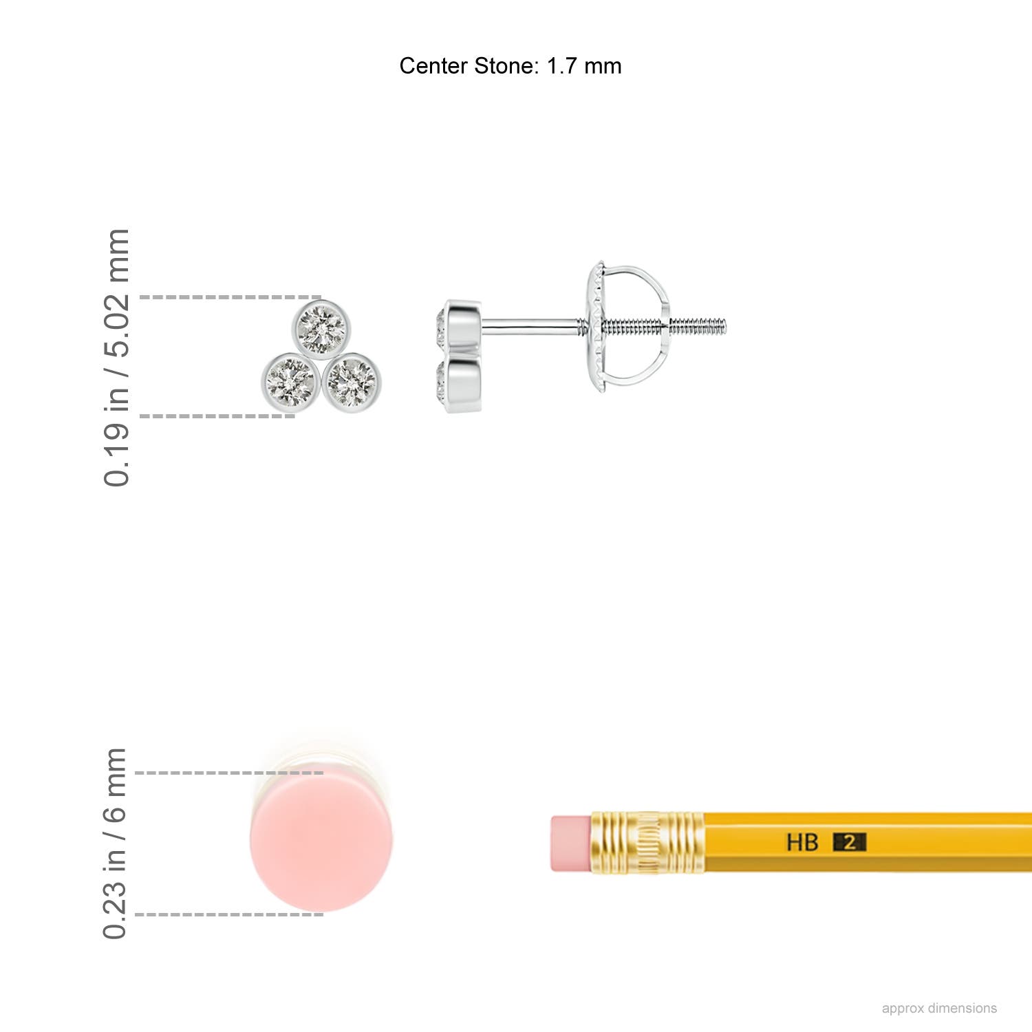 K, I3 / 0.13 CT / 14 KT White Gold