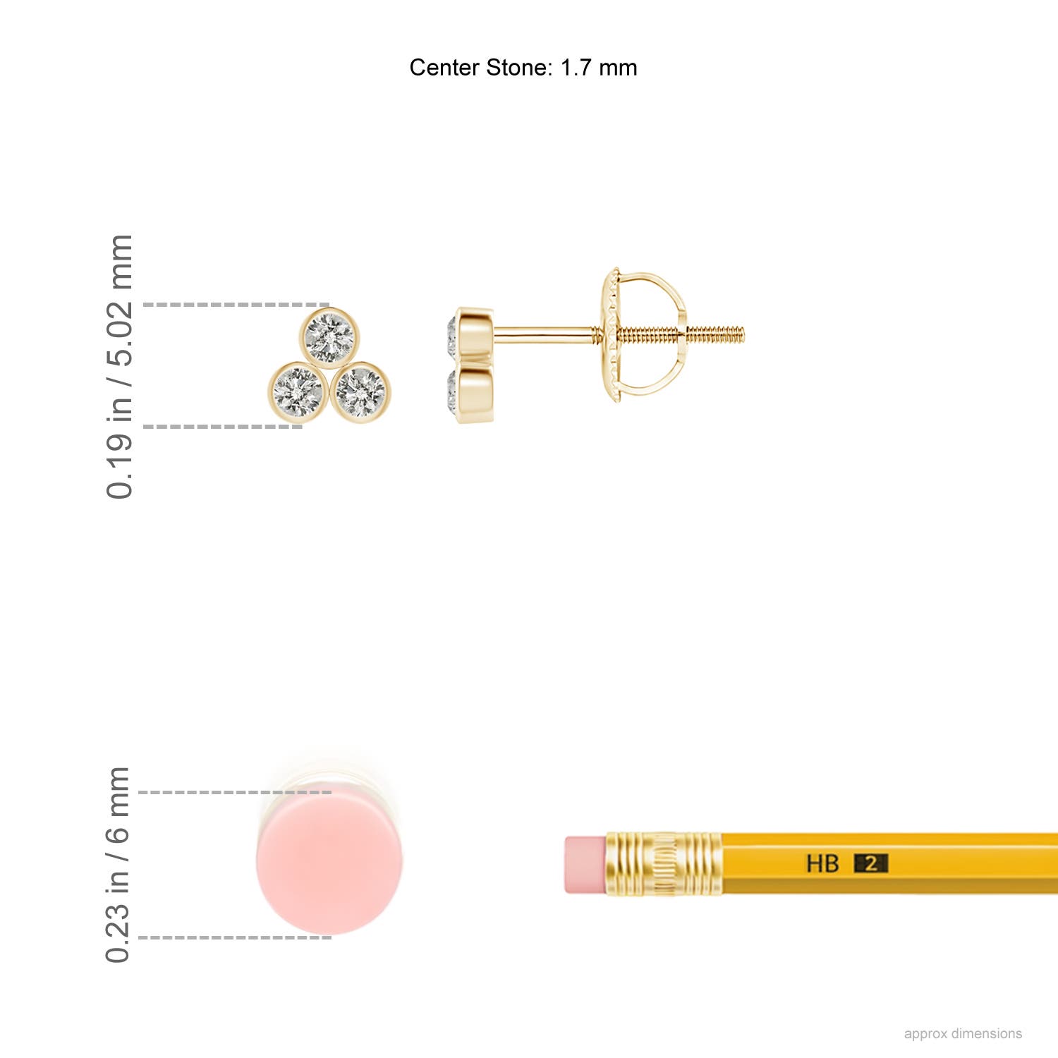 K, I3 / 0.13 CT / 14 KT Yellow Gold