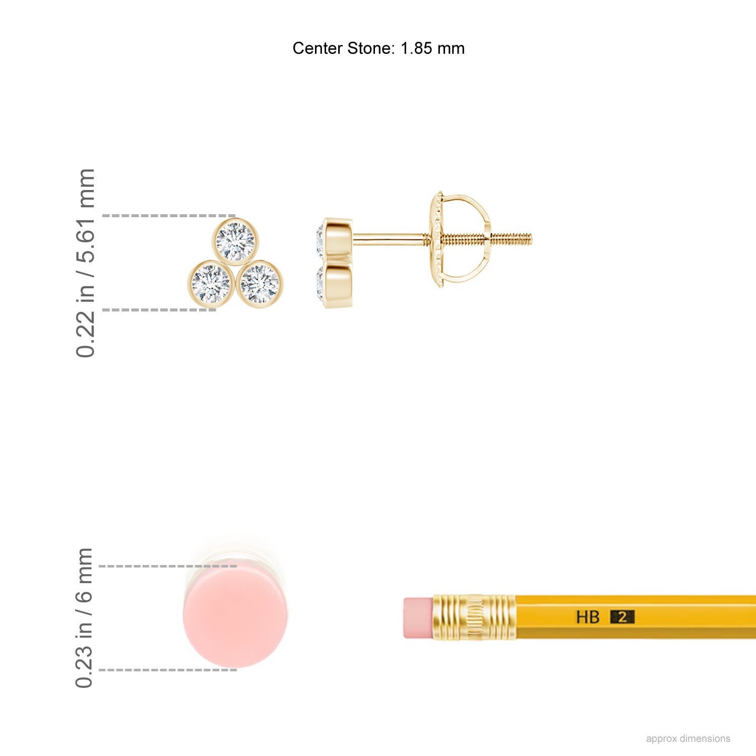 G, VS2 / 0.16 CT / 14 KT Yellow Gold