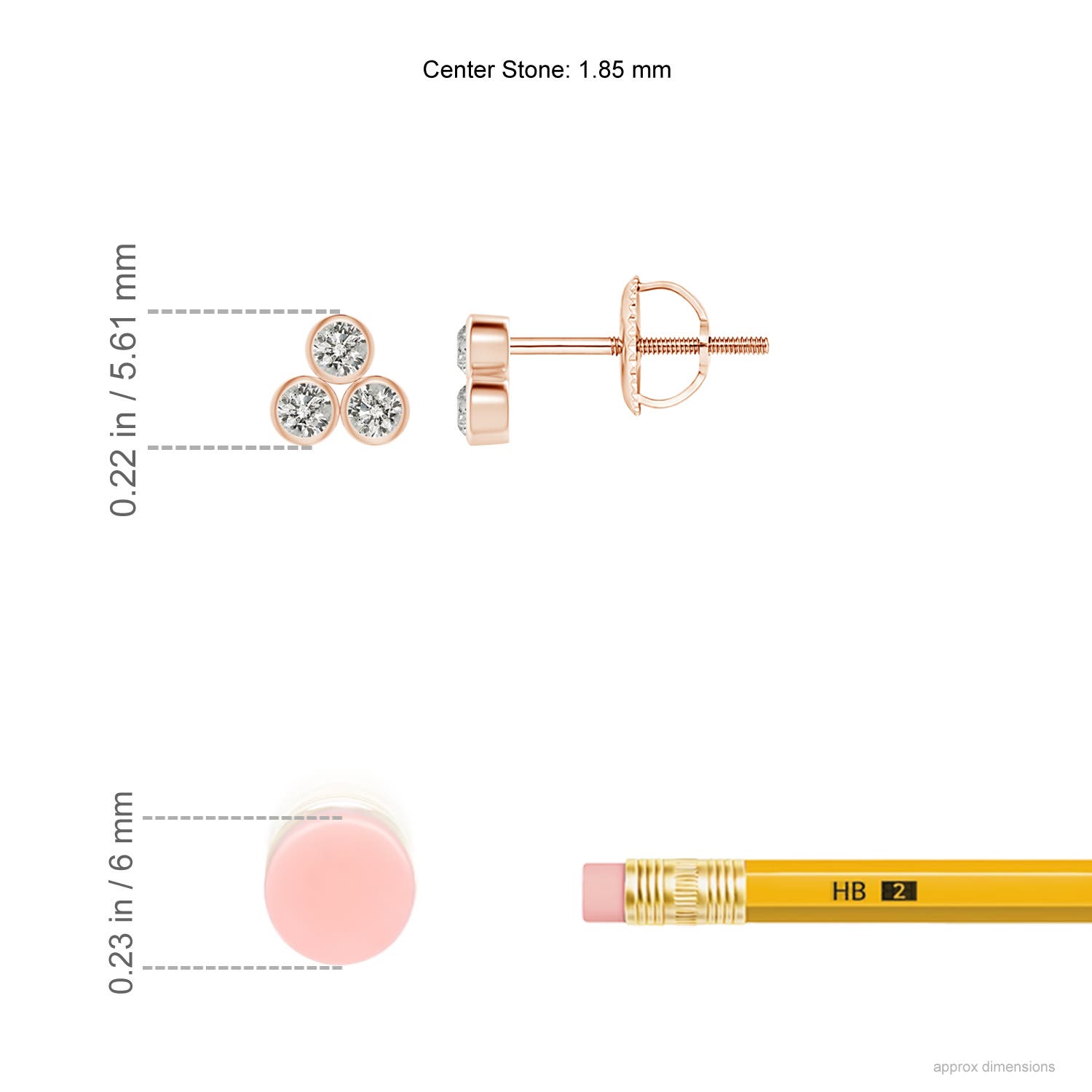 K, I3 / 0.16 CT / 14 KT Rose Gold