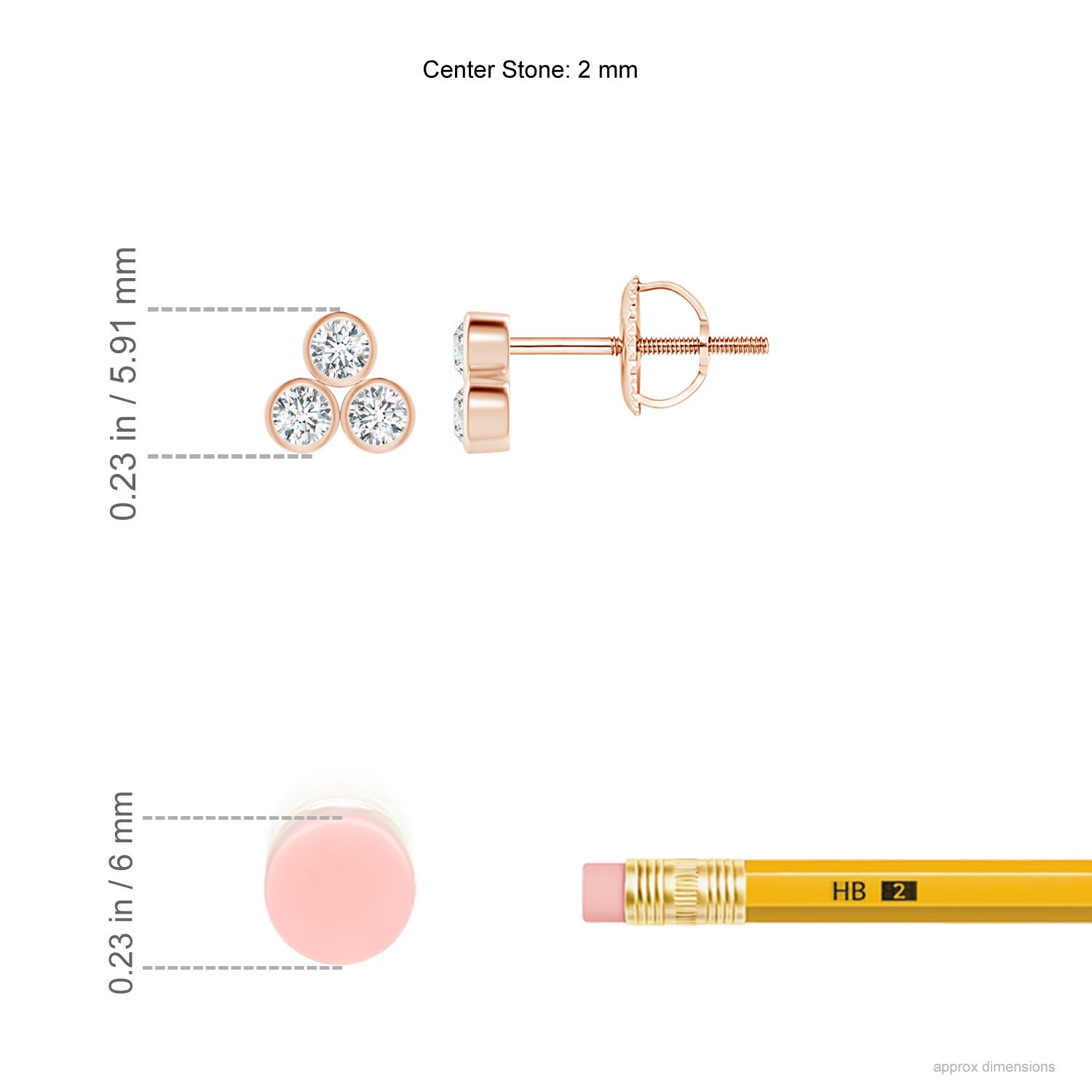 F-G, VS / 0.21 CT / 14 KT Rose Gold