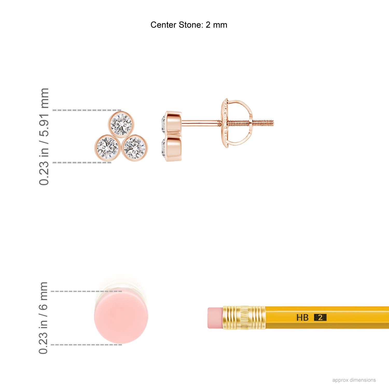 I-J, I1-I2 / 0.21 CT / 14 KT Rose Gold