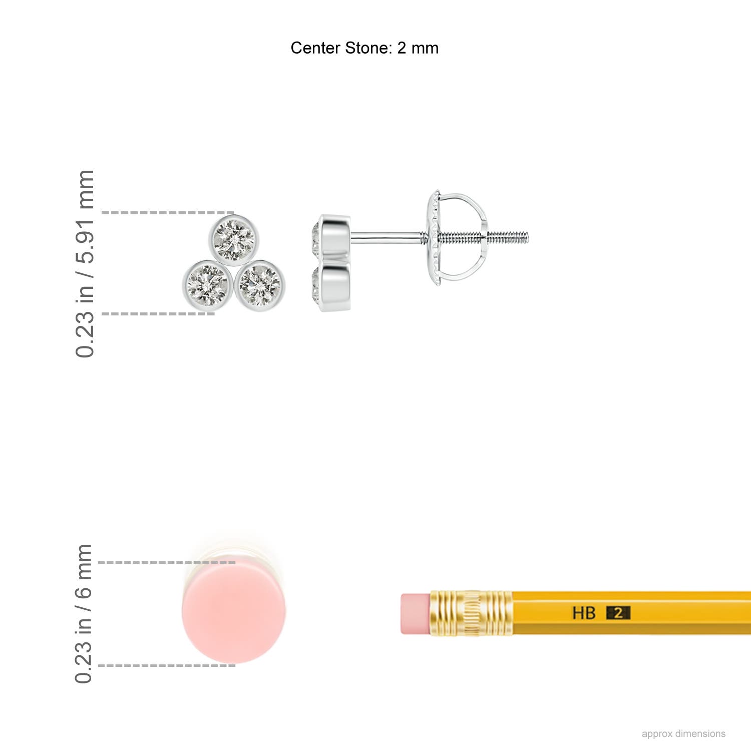 K, I3 / 0.21 CT / 14 KT White Gold