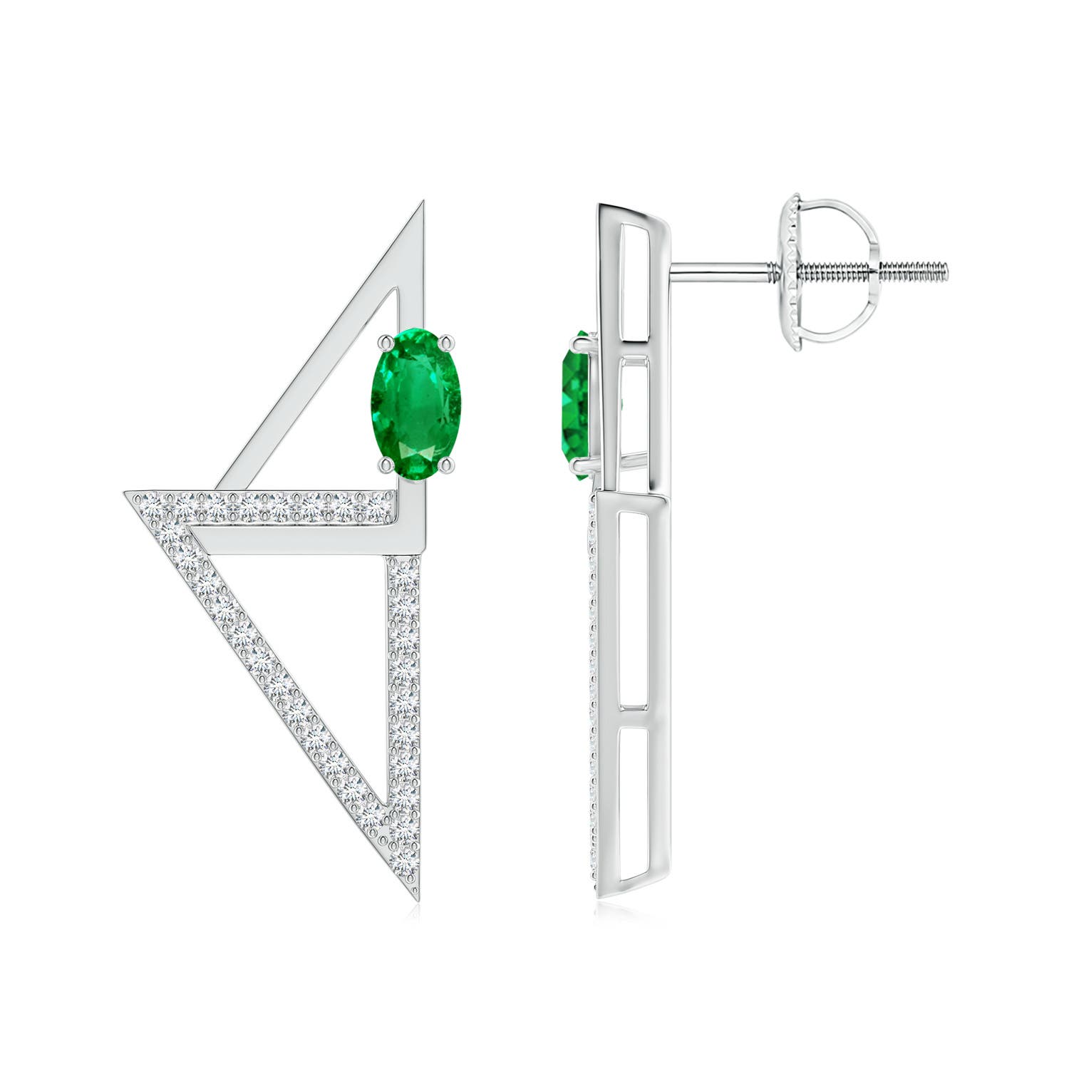 AAA - Emerald / 0.7 CT / 14 KT White Gold