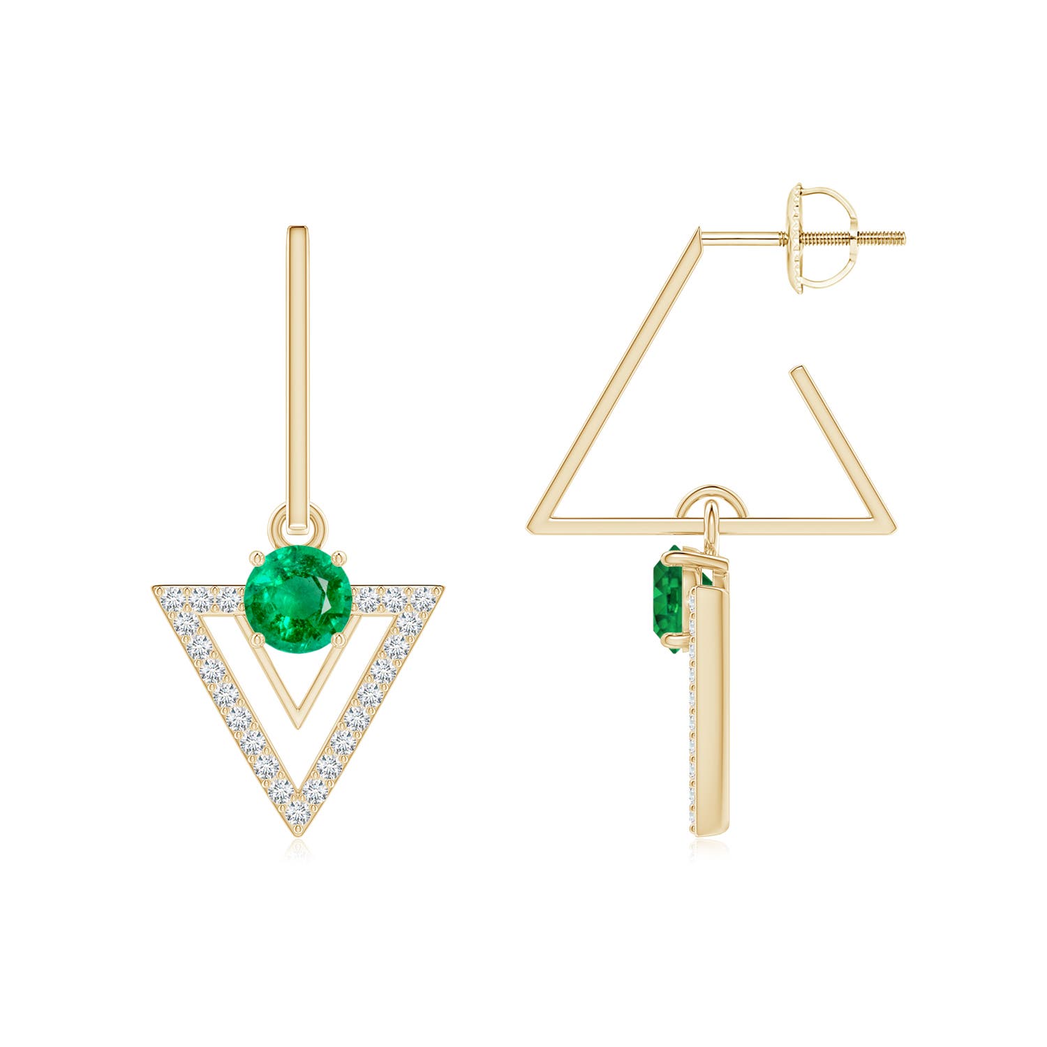 AAA - Emerald / 1.27 CT / 14 KT Yellow Gold