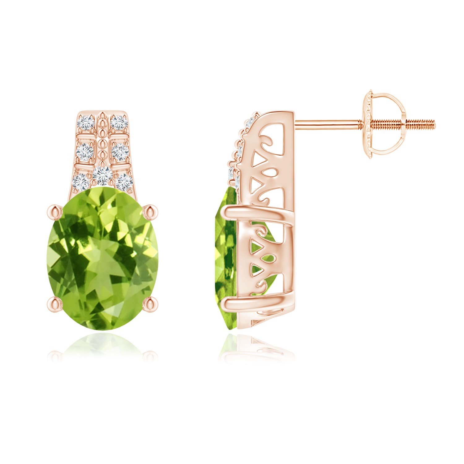 AAA - Peridot / 3.88 CT / 14 KT Rose Gold