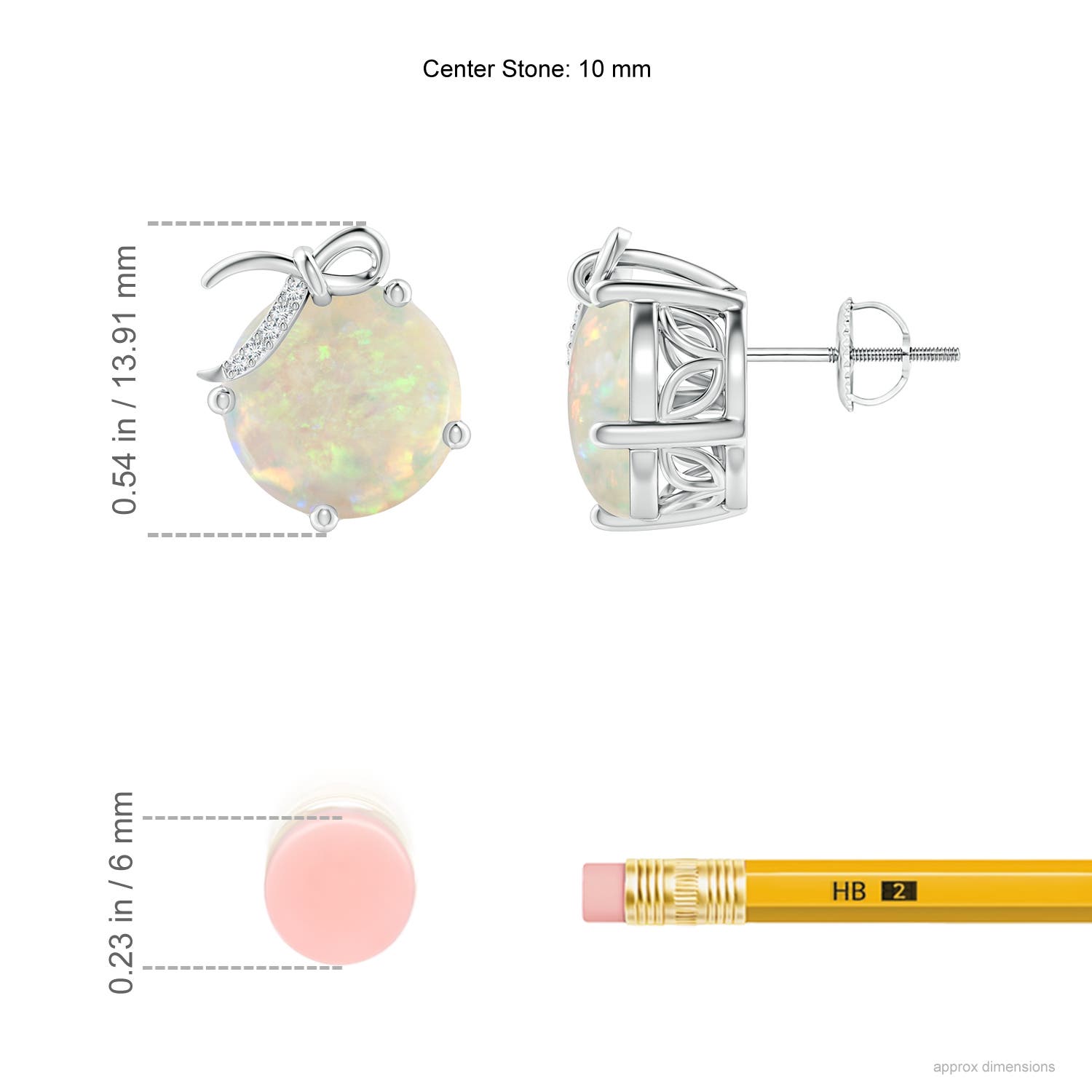 AAA - Opal / 3.83 CT / 14 KT White Gold