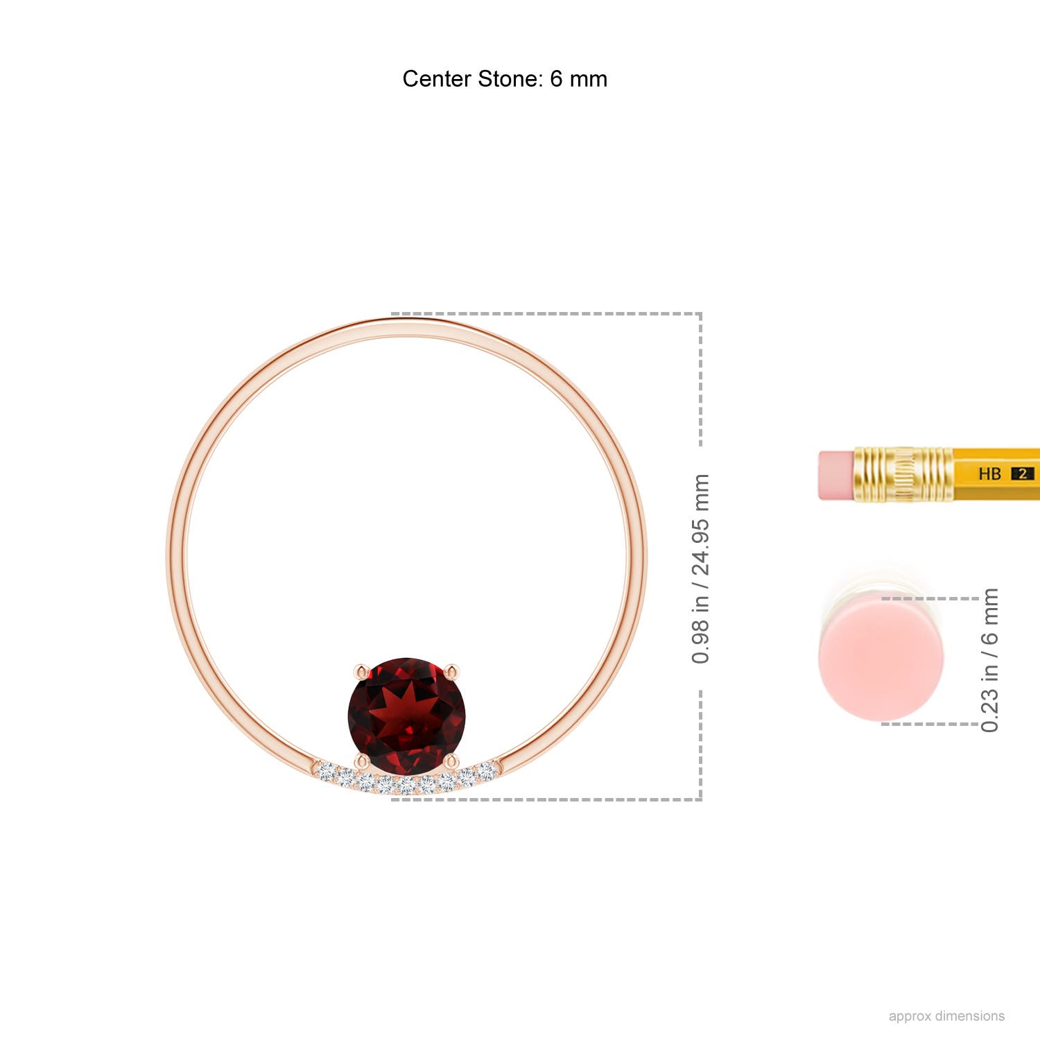 AAA - Garnet / 2.09 CT / 14 KT Rose Gold