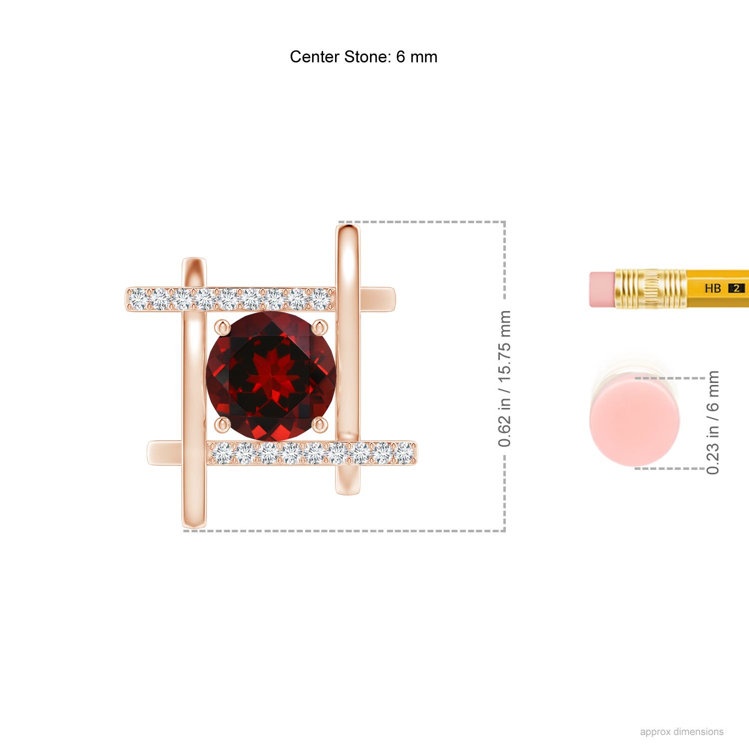 AAAA - Garnet / 2.18 CT / 14 KT Rose Gold