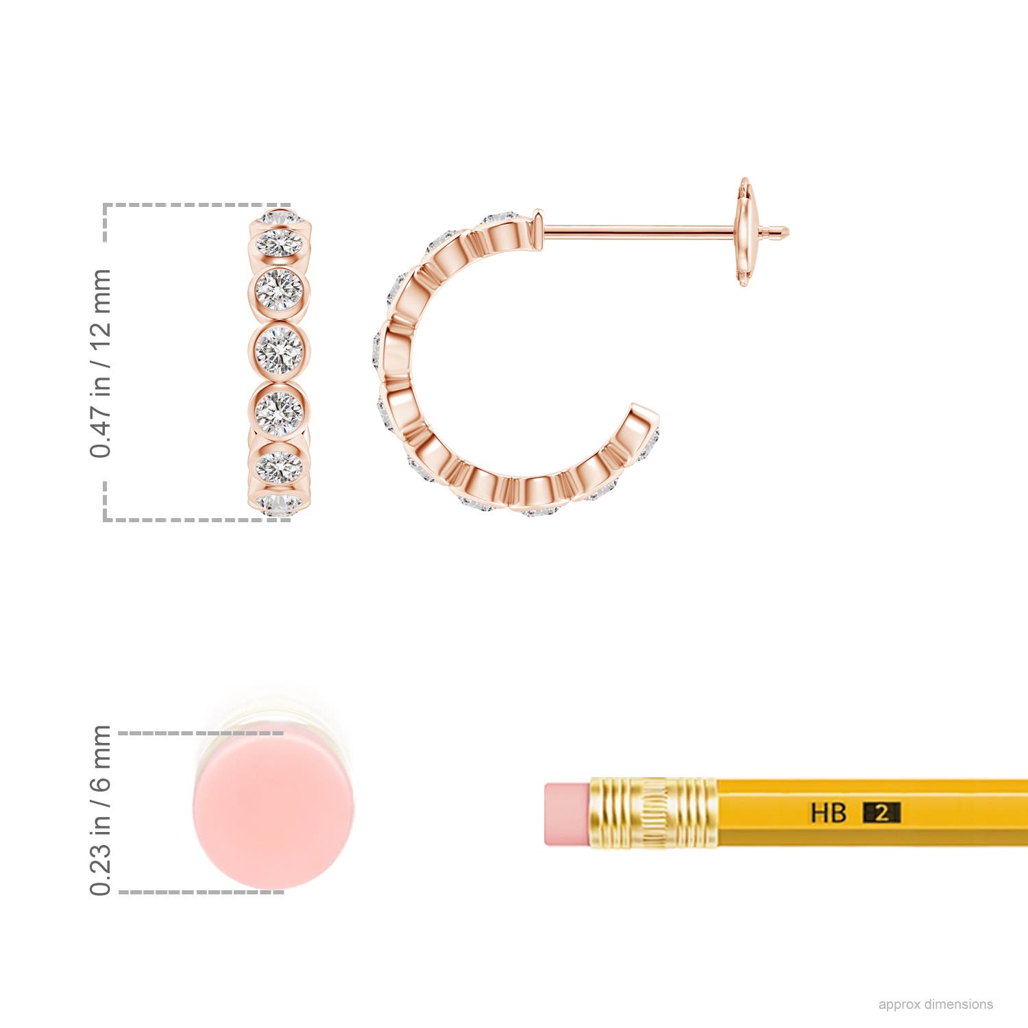 I-J, I1-I2 / 0.5 CT / 14 KT Rose Gold